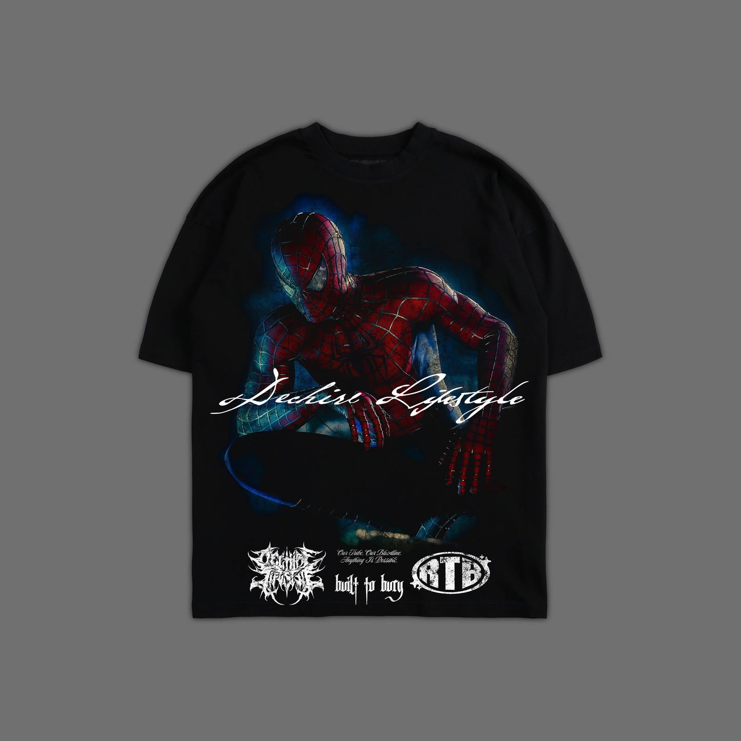 SPIDER-MAN (2002) TRIBUTE EDITION '1 OF 500' OVERSIZED TEE IN BLACK