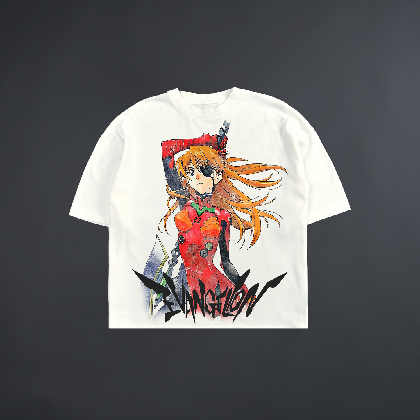 EVA-02 'LIMITED' OVERSIZED BOXY TEE IN WHITE