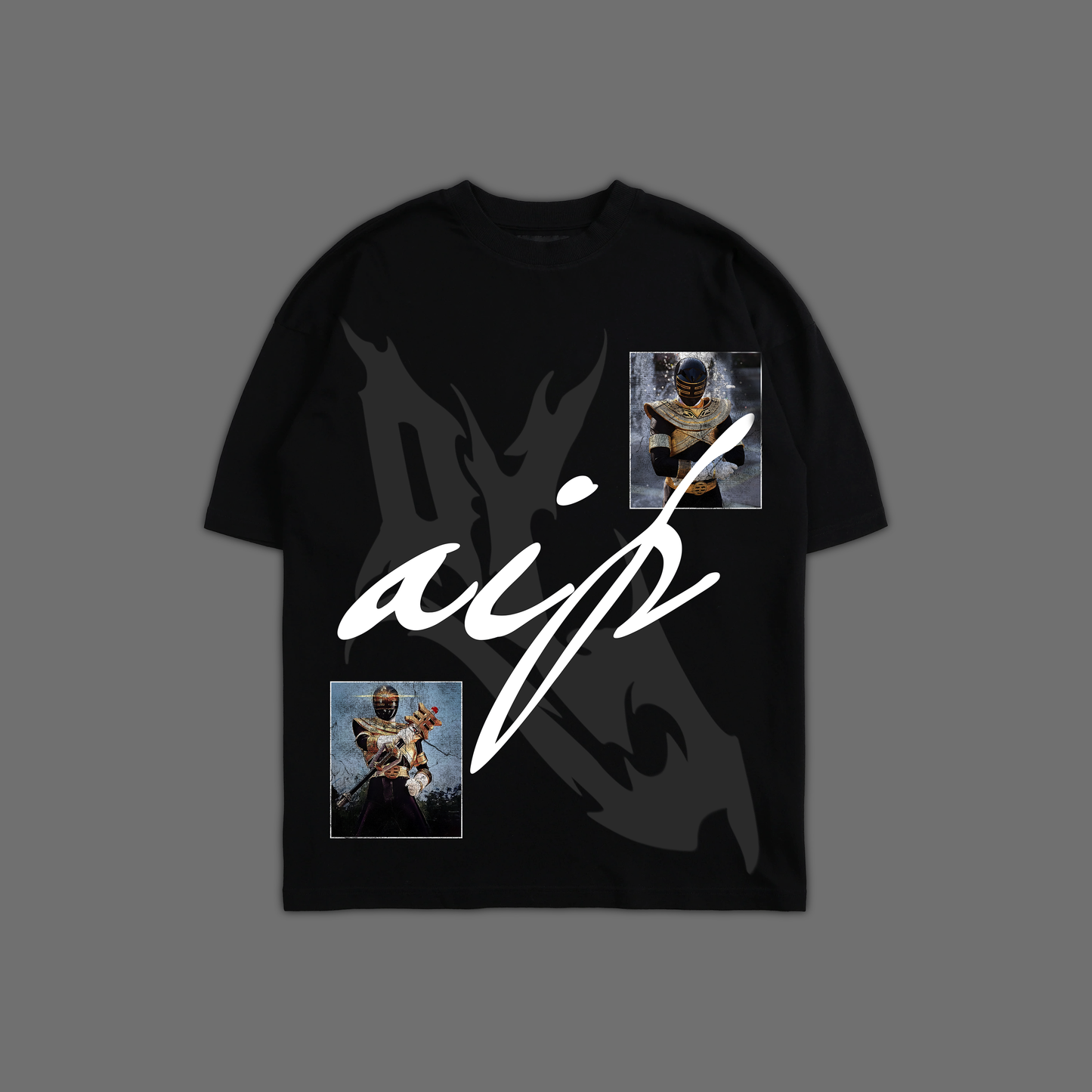 ZEO || GOLD RANGER 'LIMITED' OVERSIZED TEE IN BLACK