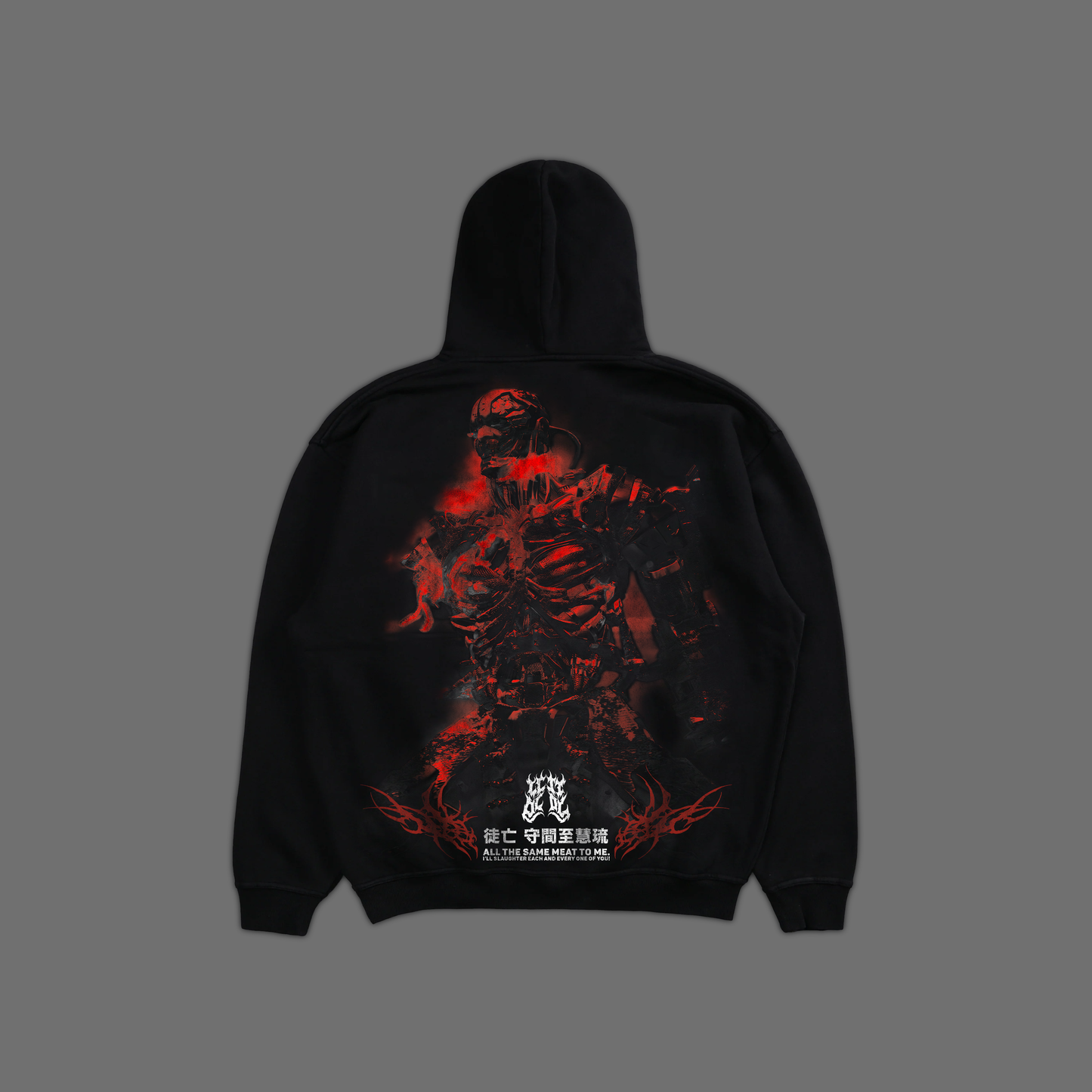 ADAM SMASHER 'LIMITED'OVERSIZED FLEECE HOODIE IN BLACK