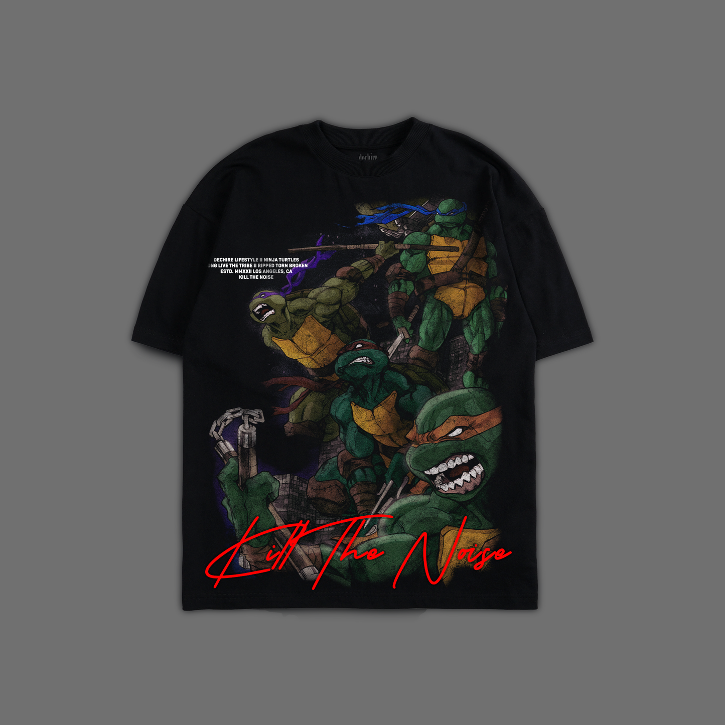 SHELL REAPER'S 'COMICS EDITION' OVERSIZED TEE IN BLACK