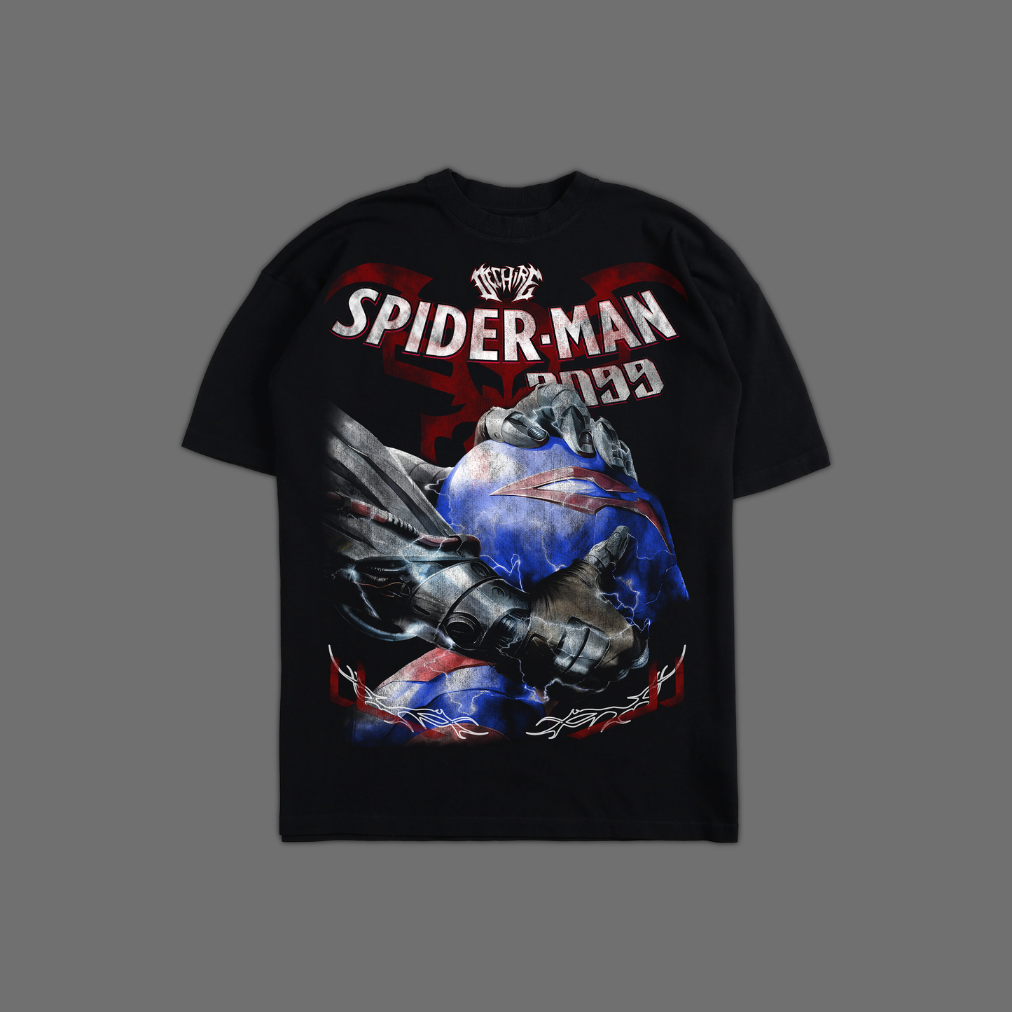 2099 'EXCLUSIVE' OVERSIZED TEE IN BLACK