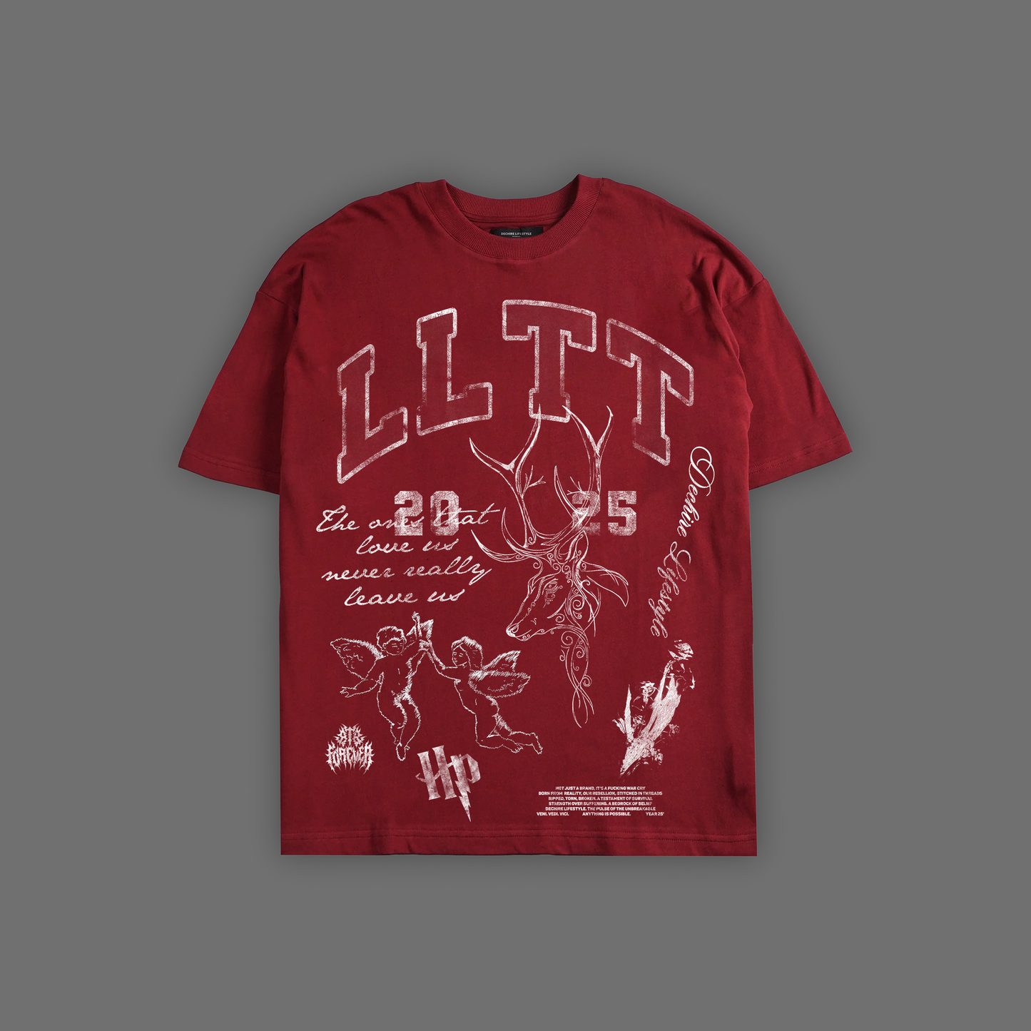 SEVERUS SNAPE | HEART ON FIRE 'TRIBUTE EDITION' OVERSIZED TEE IN ROSE RED