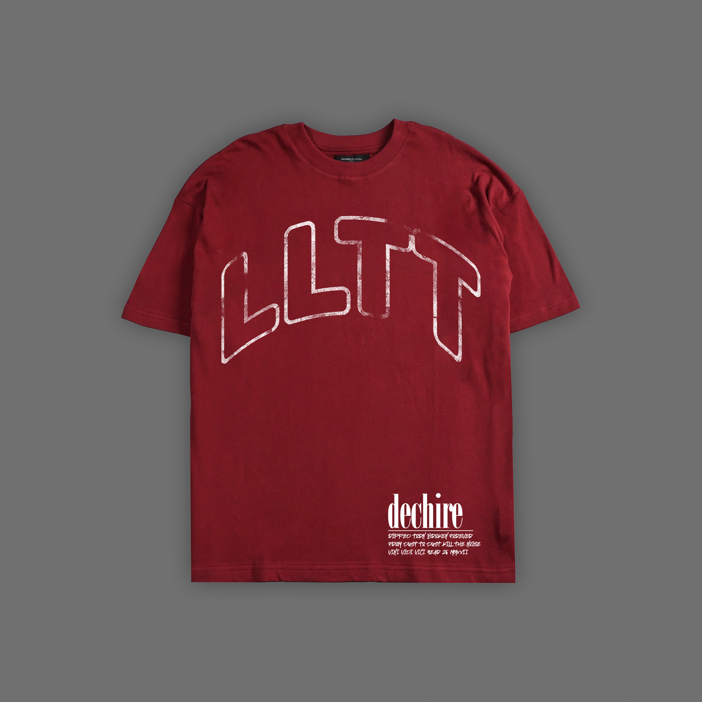 CAPED CRUSADER 'LIMITED' OVERSIZED TEE IN BLOOD RED