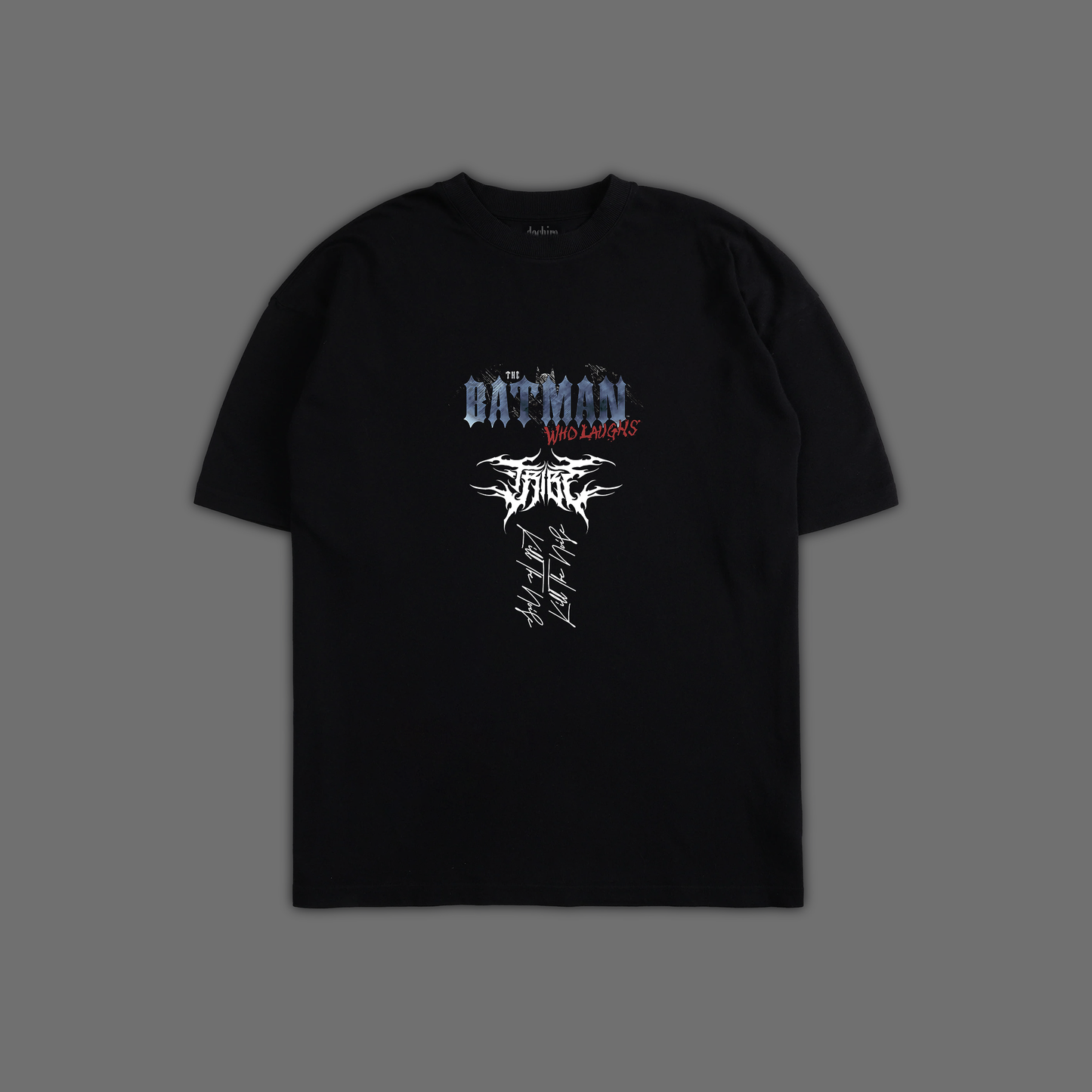 BATMAN WHO LAUGHS & ROBINS 'LIMITED' OVERSIZED TEE IN BLACK