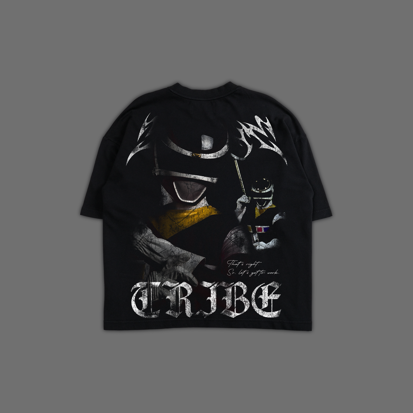 IN SPACE || BLACK RANGER 'LIMITED' OVERSIZED BOXY TERRY TEE IN BLACK