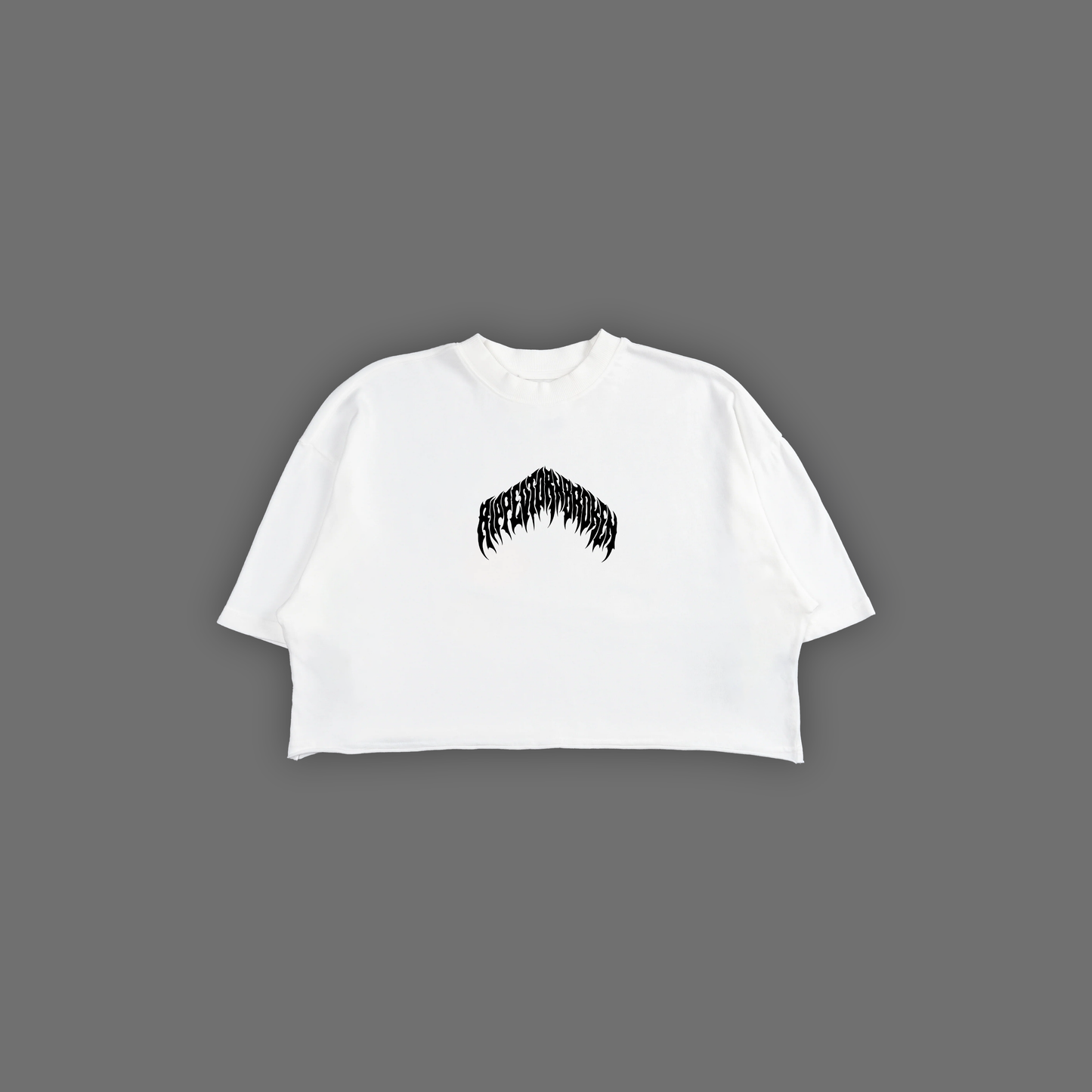SAMURAI || SUPER SENTAI 'LIMITED' BODY-CONTOUR CROP TOP IN PEARL WHITE
