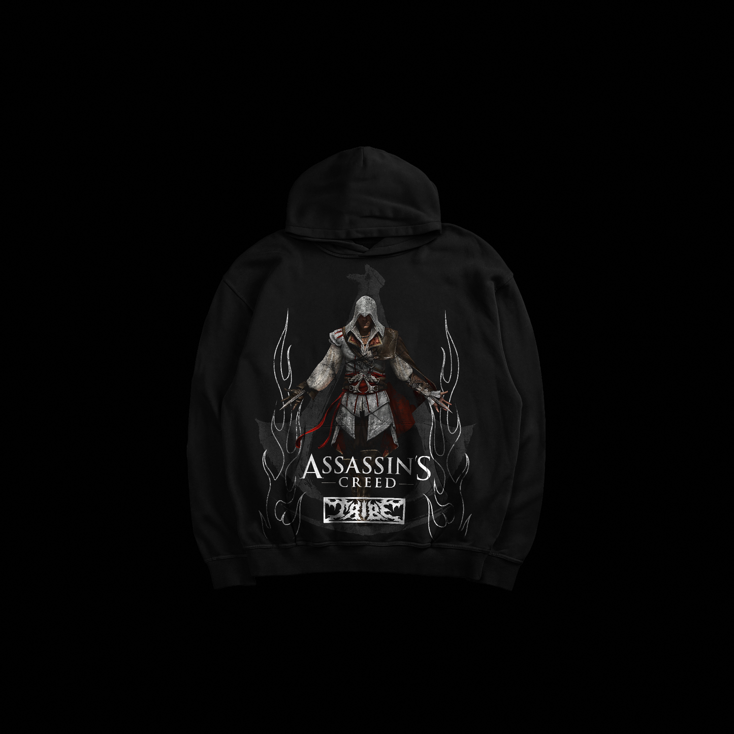 AC | EZIO COLLECTION 'LIMITED' OVERSIZED HOODIE IN BLACK