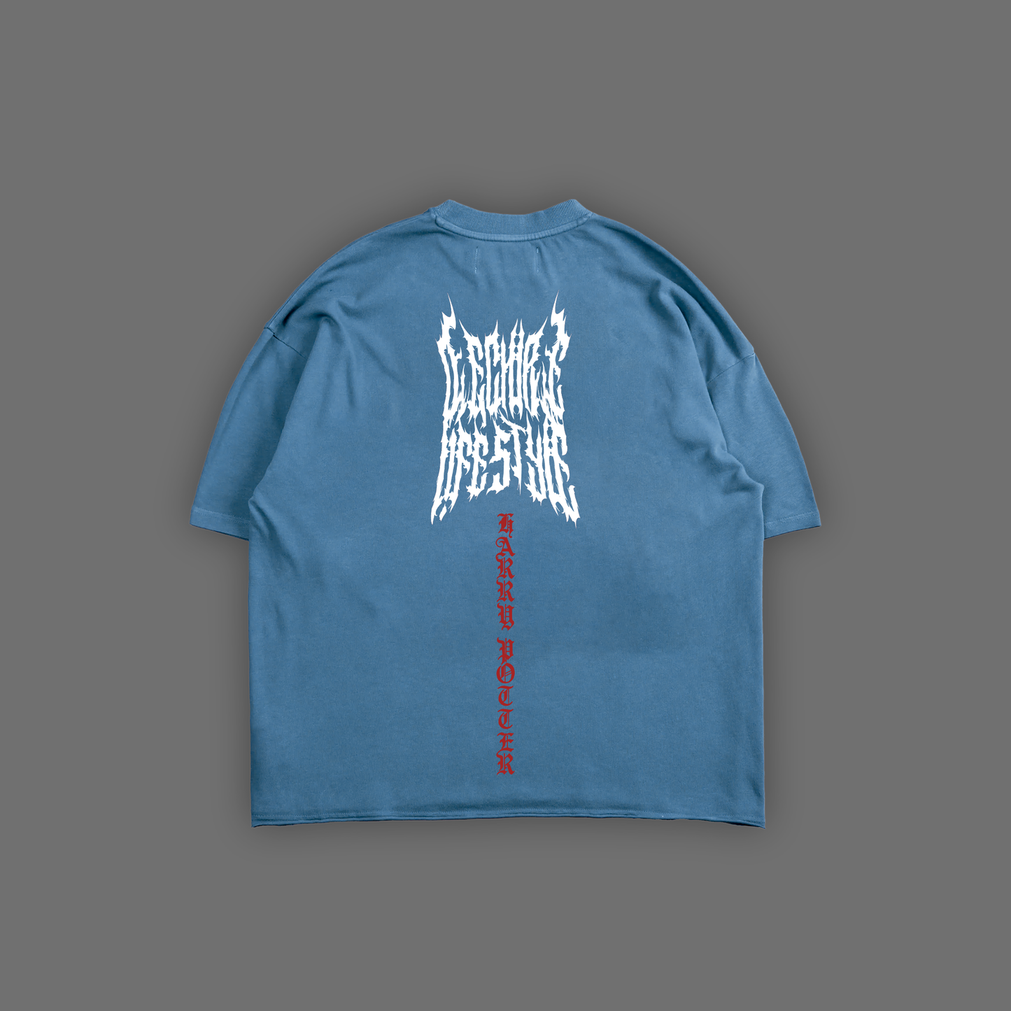 DOBBY, A FREE ELF 'LIMITED' DL:MADE OS RAW HEM TEE IN SLATE BLUE