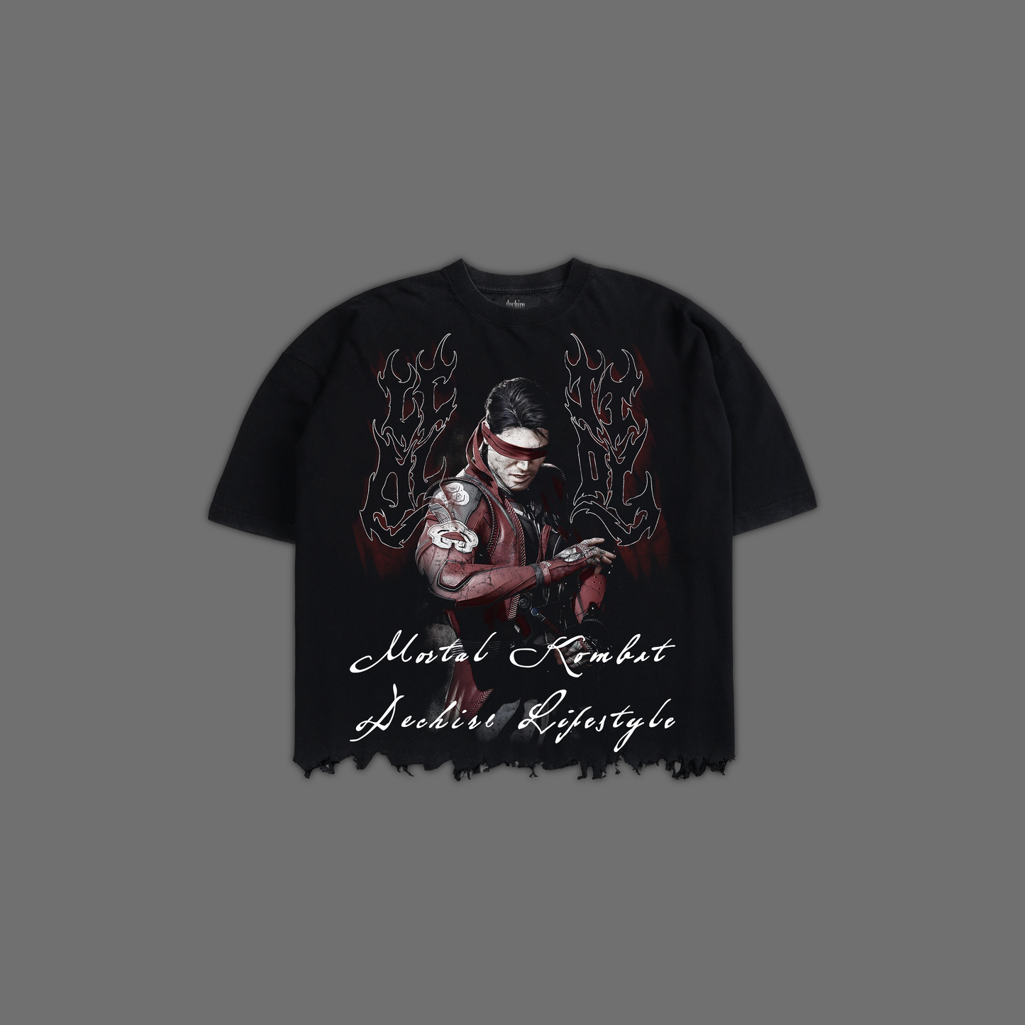 MK | KENSHI '1 OF 100' OVERSIZED BOXY GRUNGE TERRY CUT-OFF TEE