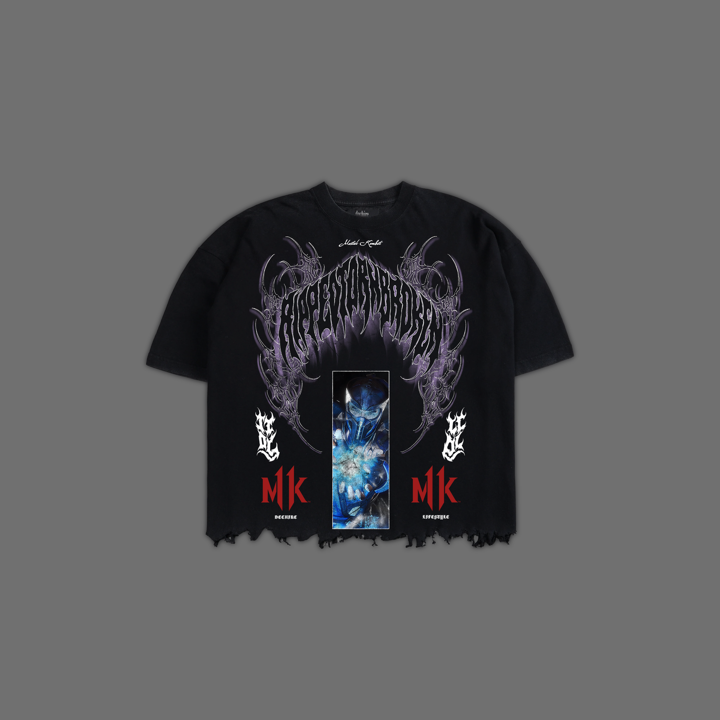 MK | SUB ZERO V2 '1 OF 50' OVERSIZED BOXY GRUNGE TERRY CUT-OFF TEE