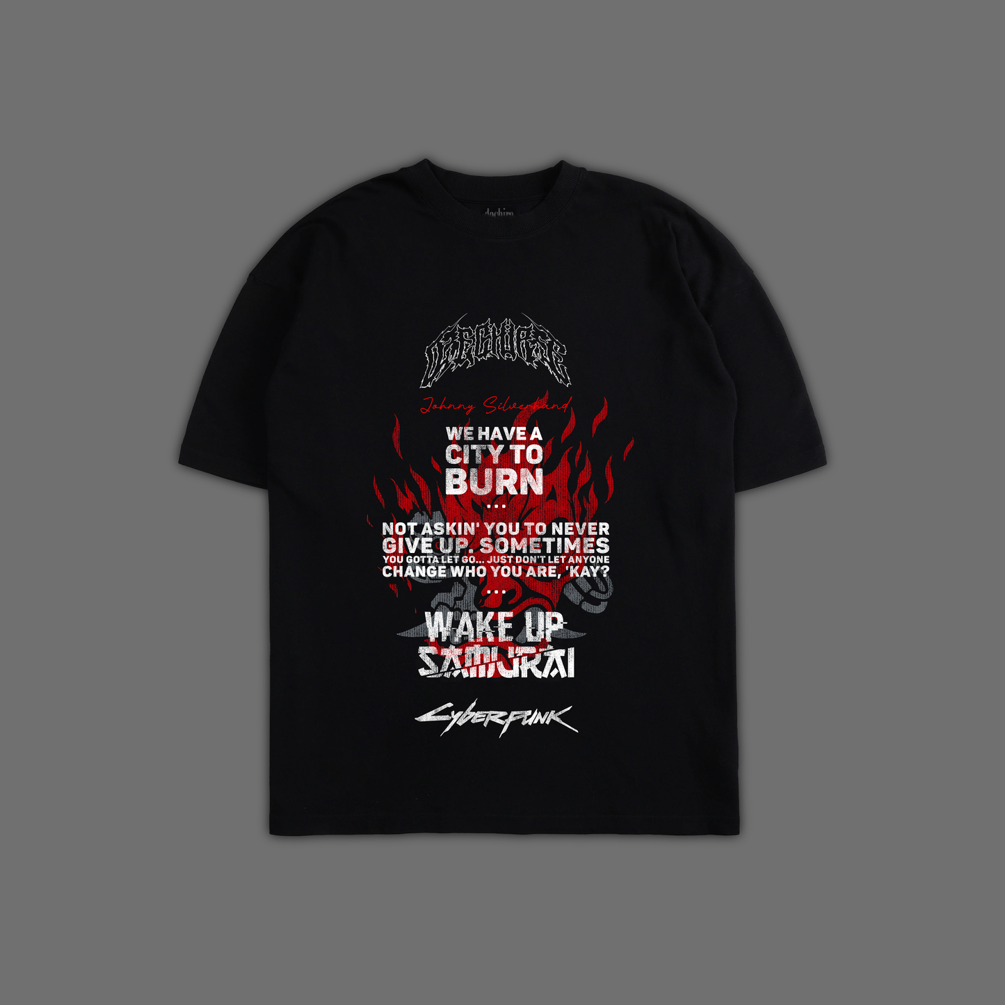JOHNNY SILVERHAND 'LIMITED' OVERSIZED TEE IN BLACK