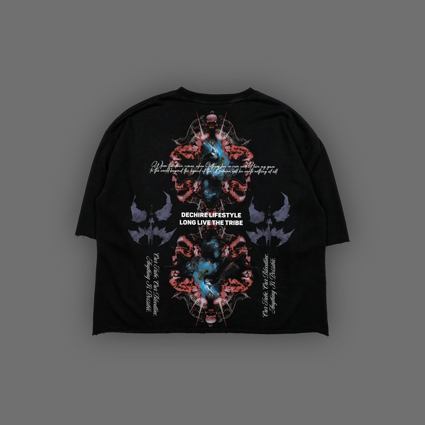 SCARECROW | CERTIFIED INSANE FULL HEM OS TERRY TEE IN ACTIVE BLACK