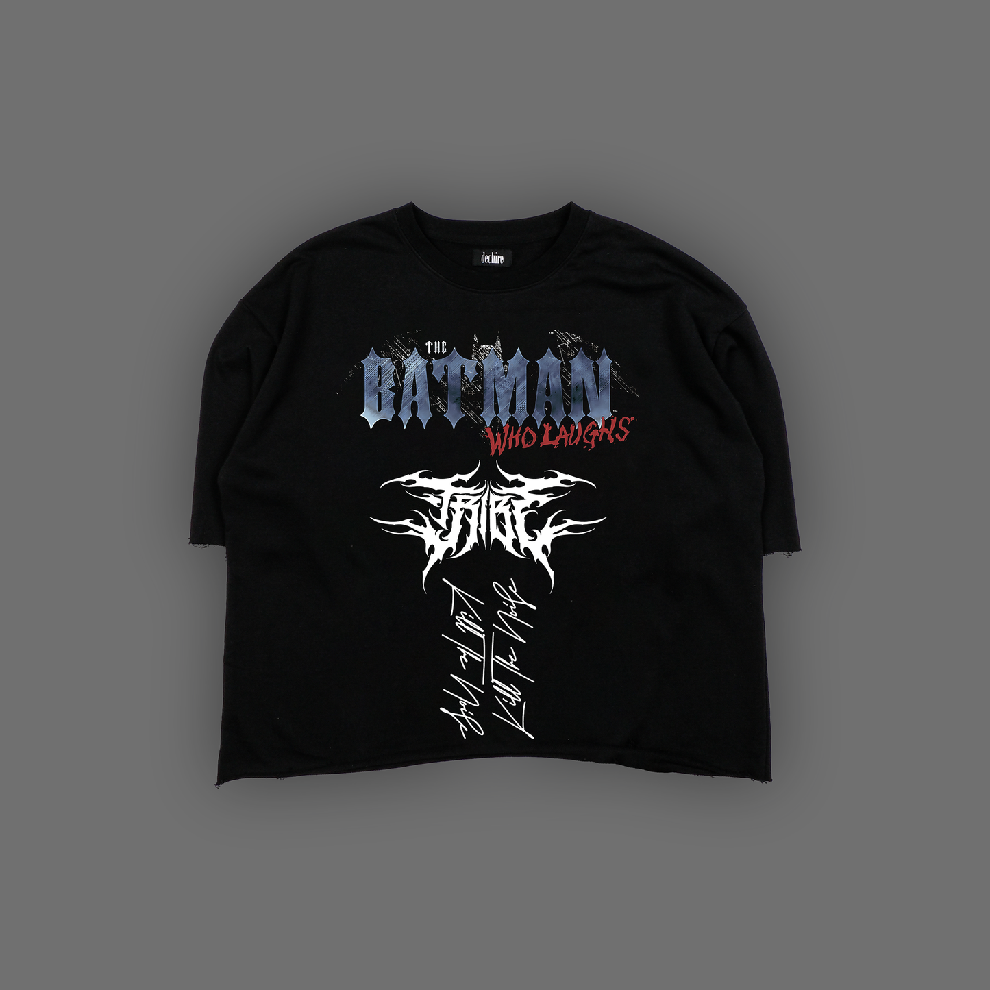 TBWL & ROBINS FULL HEM OS TERRY TEE IN ACTIVE BLACK