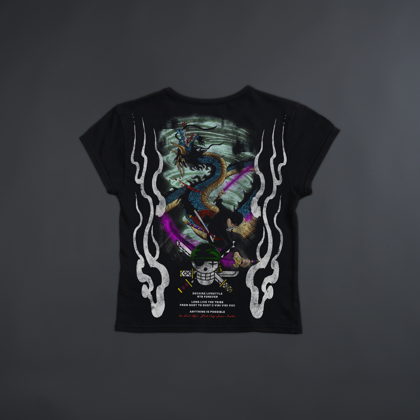 RORONOA ZORO CORE 'BABY' TEE IN BLACK