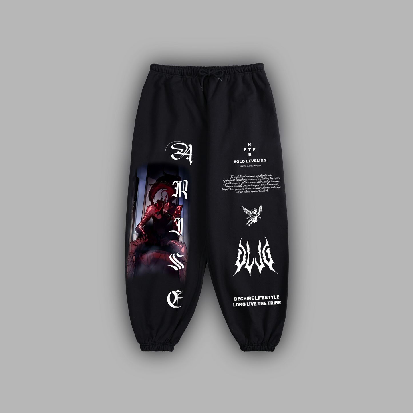 ARISE.. 'LIMITED' BAGGY PLUSH SWEATS IN BLACK