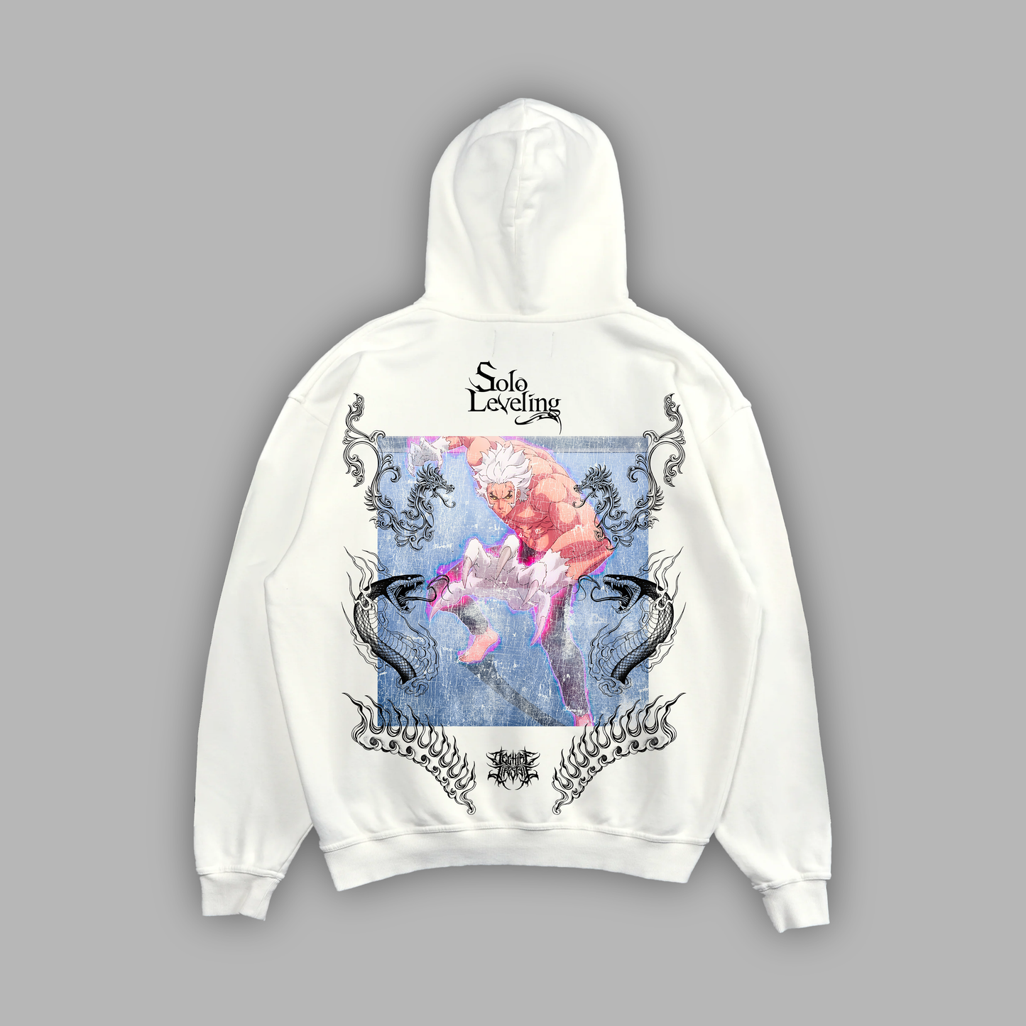 SILVER BEAST 'LIMITED' OVERSIZED HOODIE IN WHITE