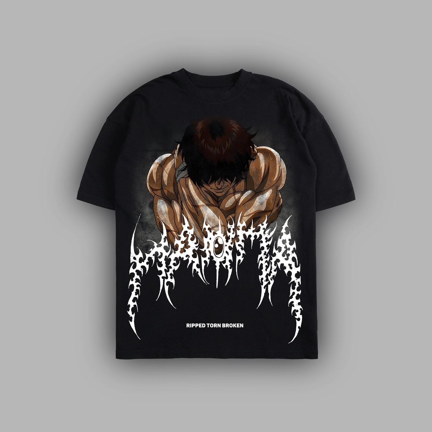 BAKI HANMA 'LIMITED' 6oz OVERSIZED TEE IN BLACK