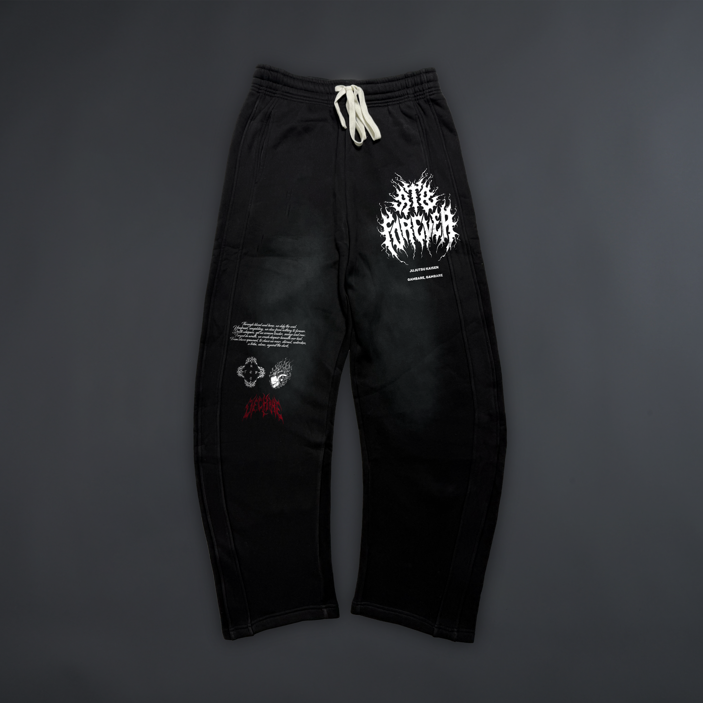 RTB FOREVER 'LIMITED' BAGGY CURVED WIDE LEG BLADE SWEATS