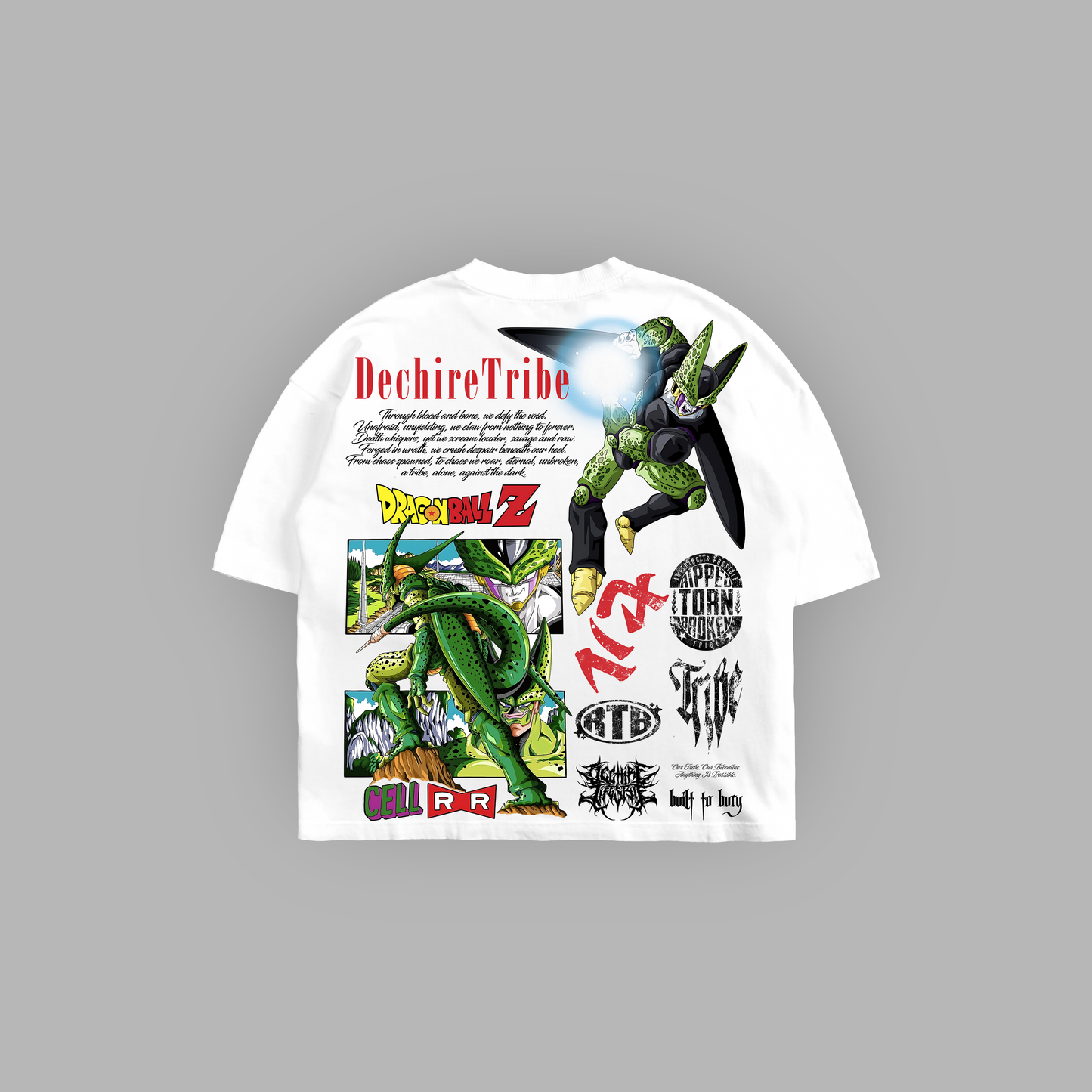 CELL SAGA '1 OF 50' OVERSIZED BOXY TEE IN WHITE
