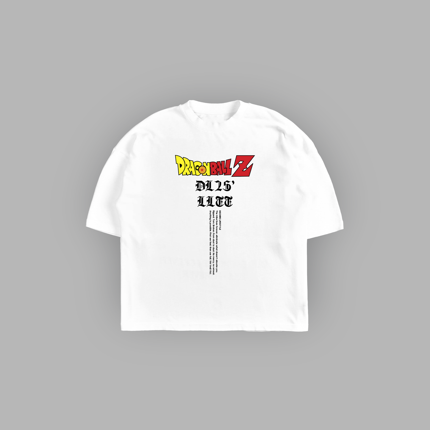 CELL SAGA '1 OF 50' OVERSIZED BOXY TEE IN WHITE
