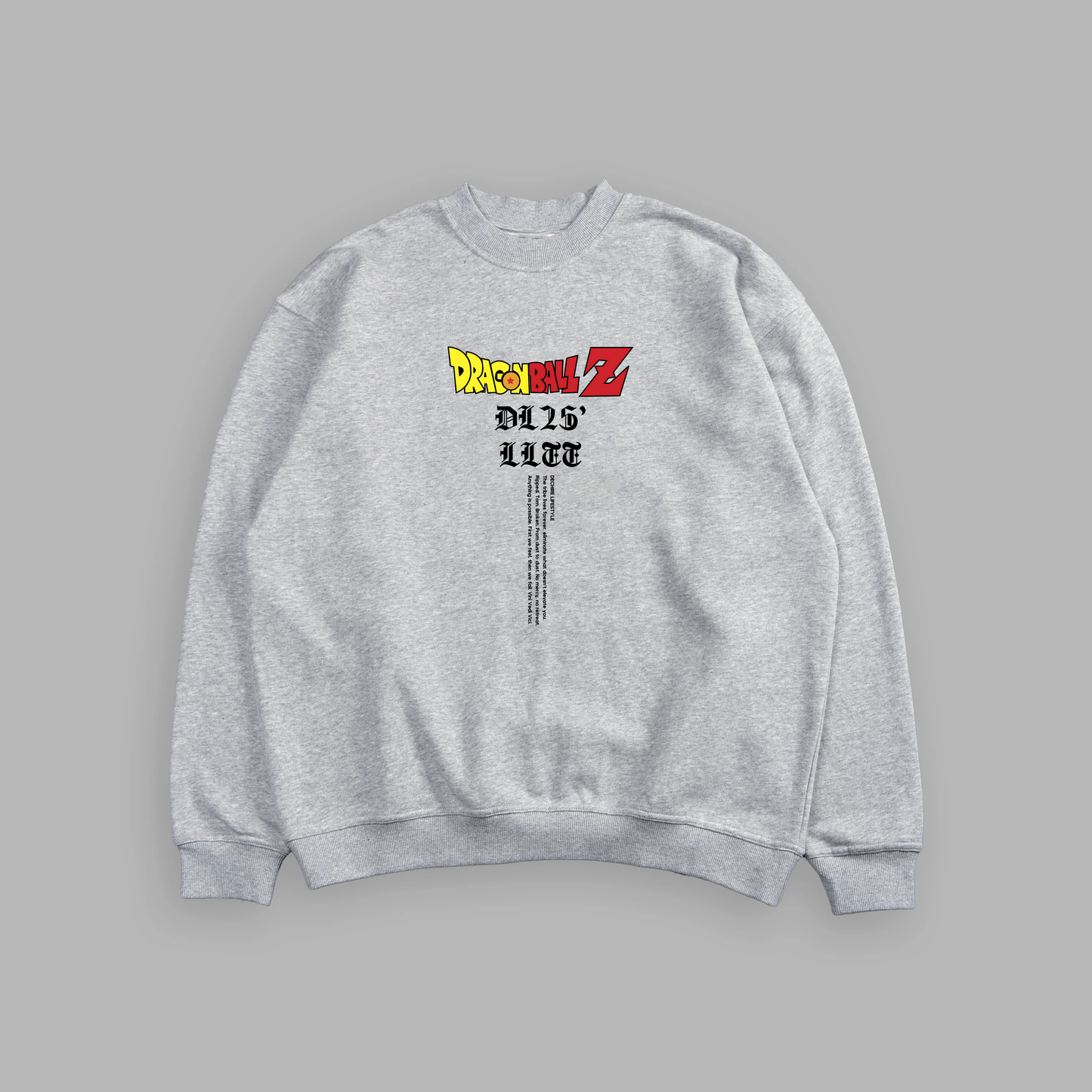 CELL SAGA CREWNECK IN FAUX ATHLETIC GRAY