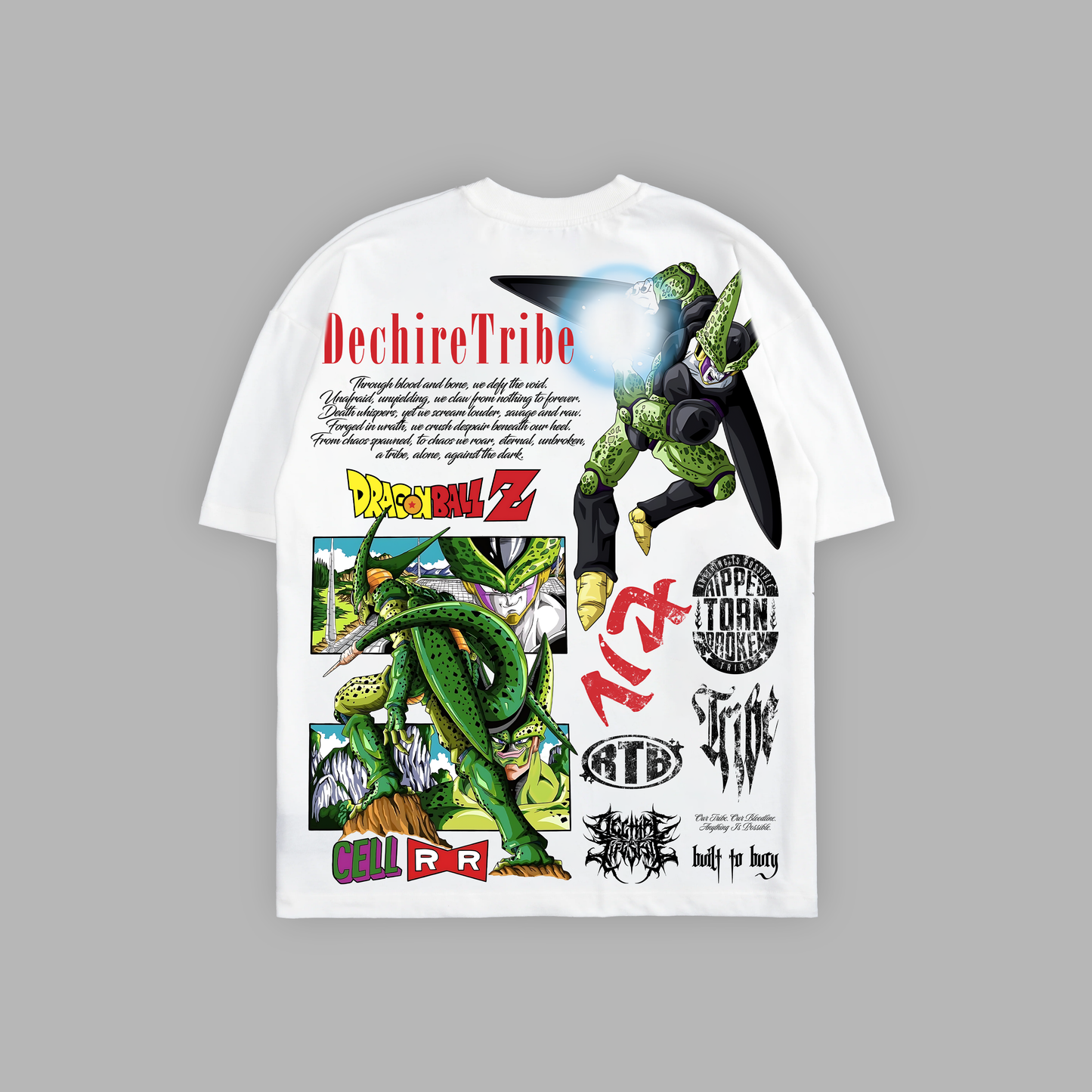 CELL SAGA 'LIMITED' 6oz OVERSIZED TEE IN WHITE