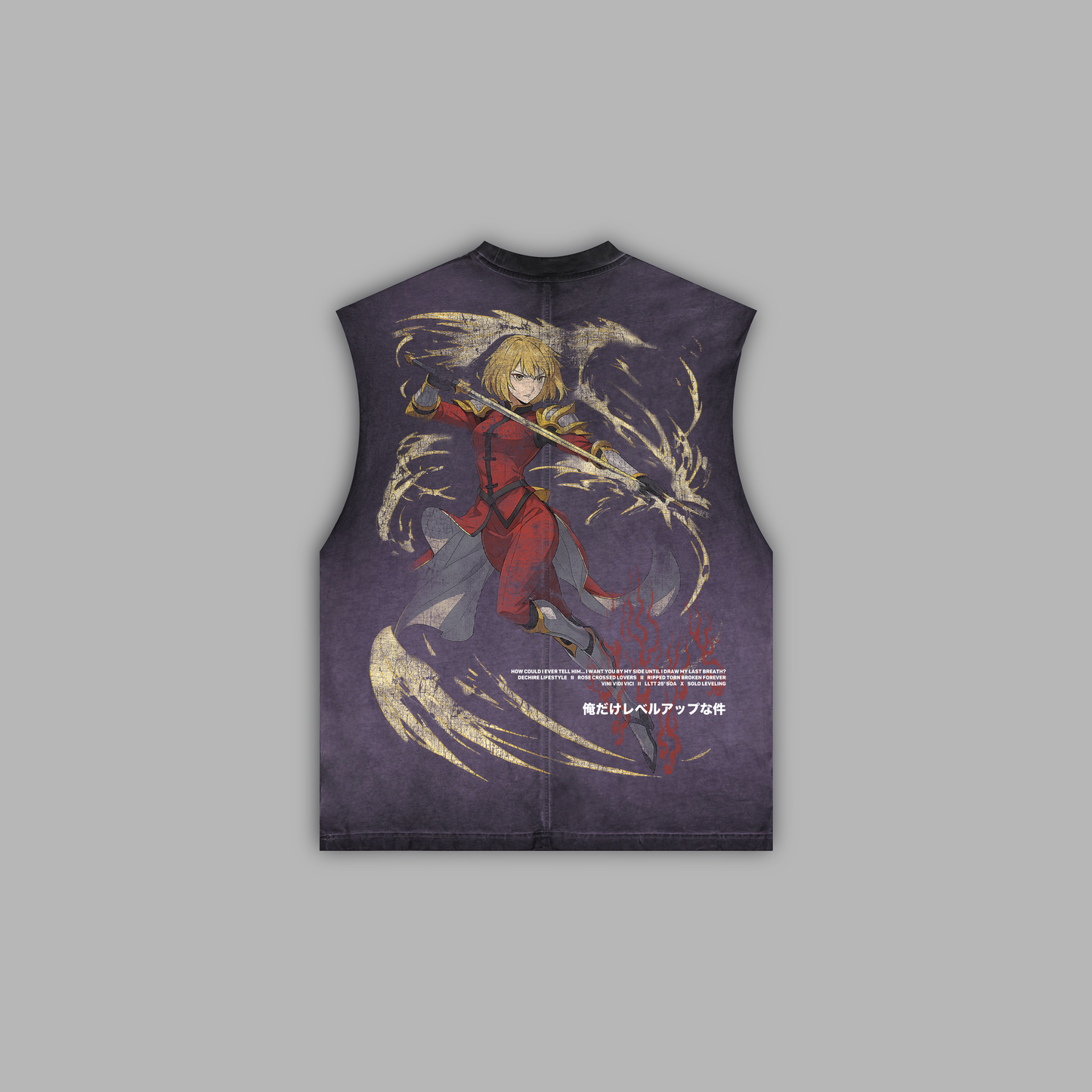 THE DANCER '1 OF 50' WASHED OS CREW NECK TANK IN LAVENDAR