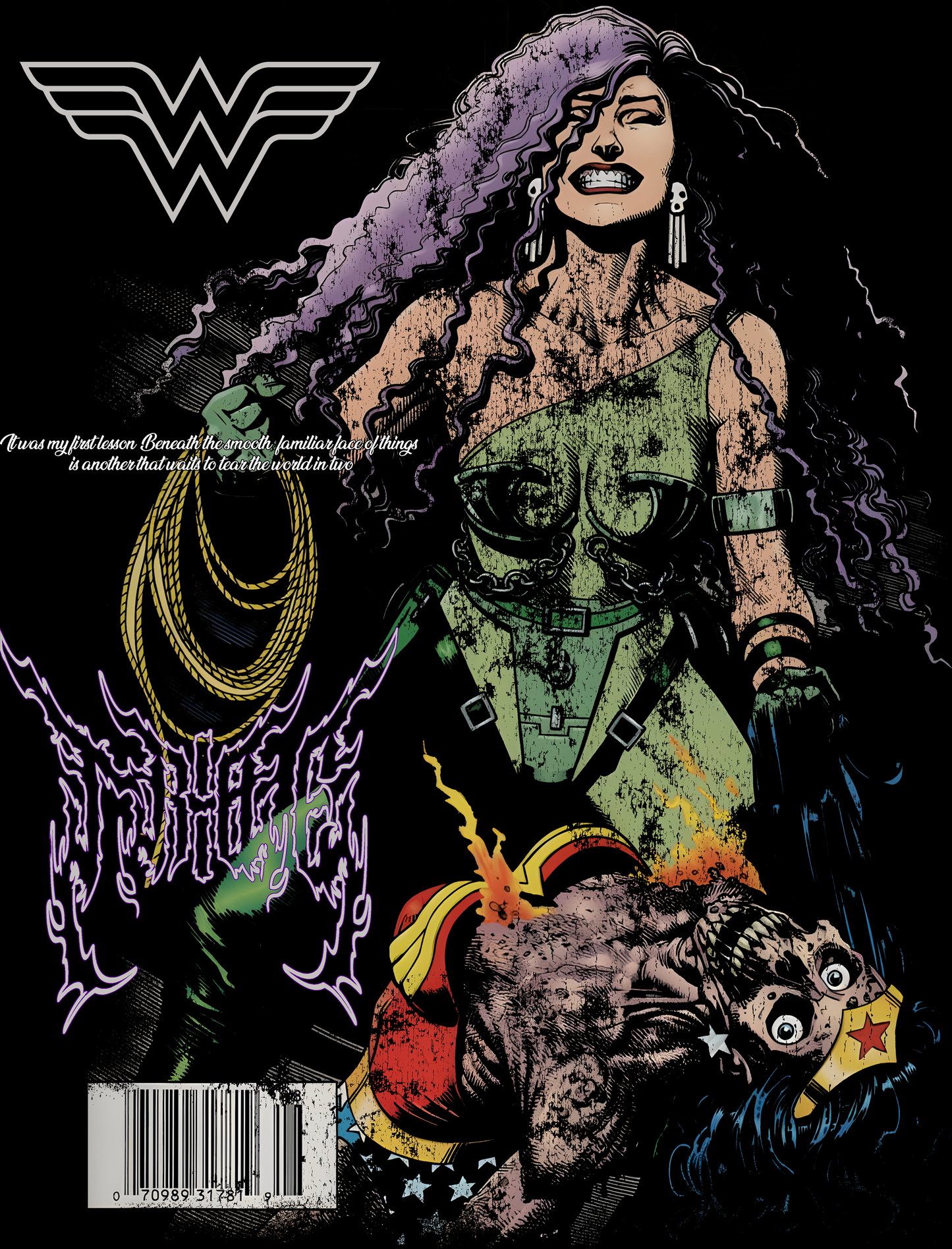 TEK CIRCE v. WONDER WOMAN 92' 'LIMITED' 8.5oz LA:MADE WGD TEE IN BLACK