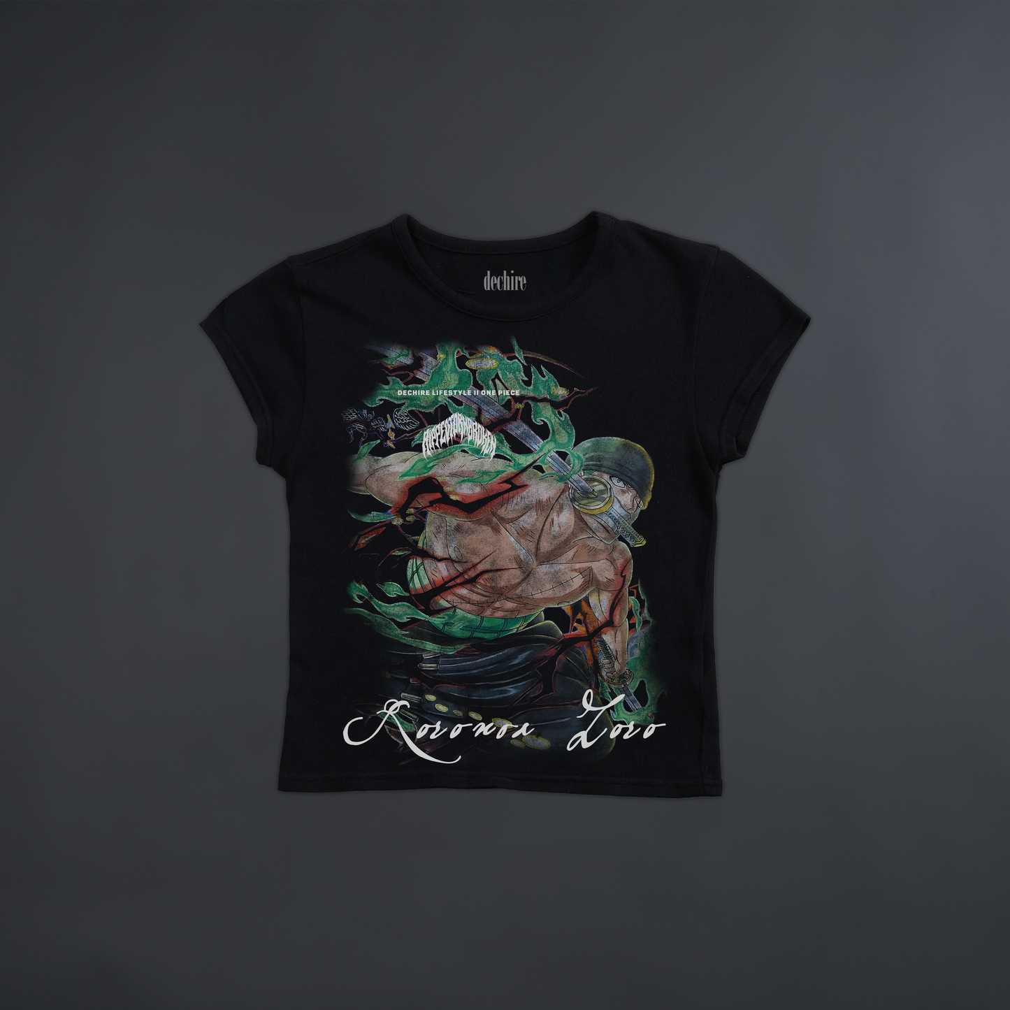 RORONOA ZORO CORE 'BABY' TEE IN BLACK
