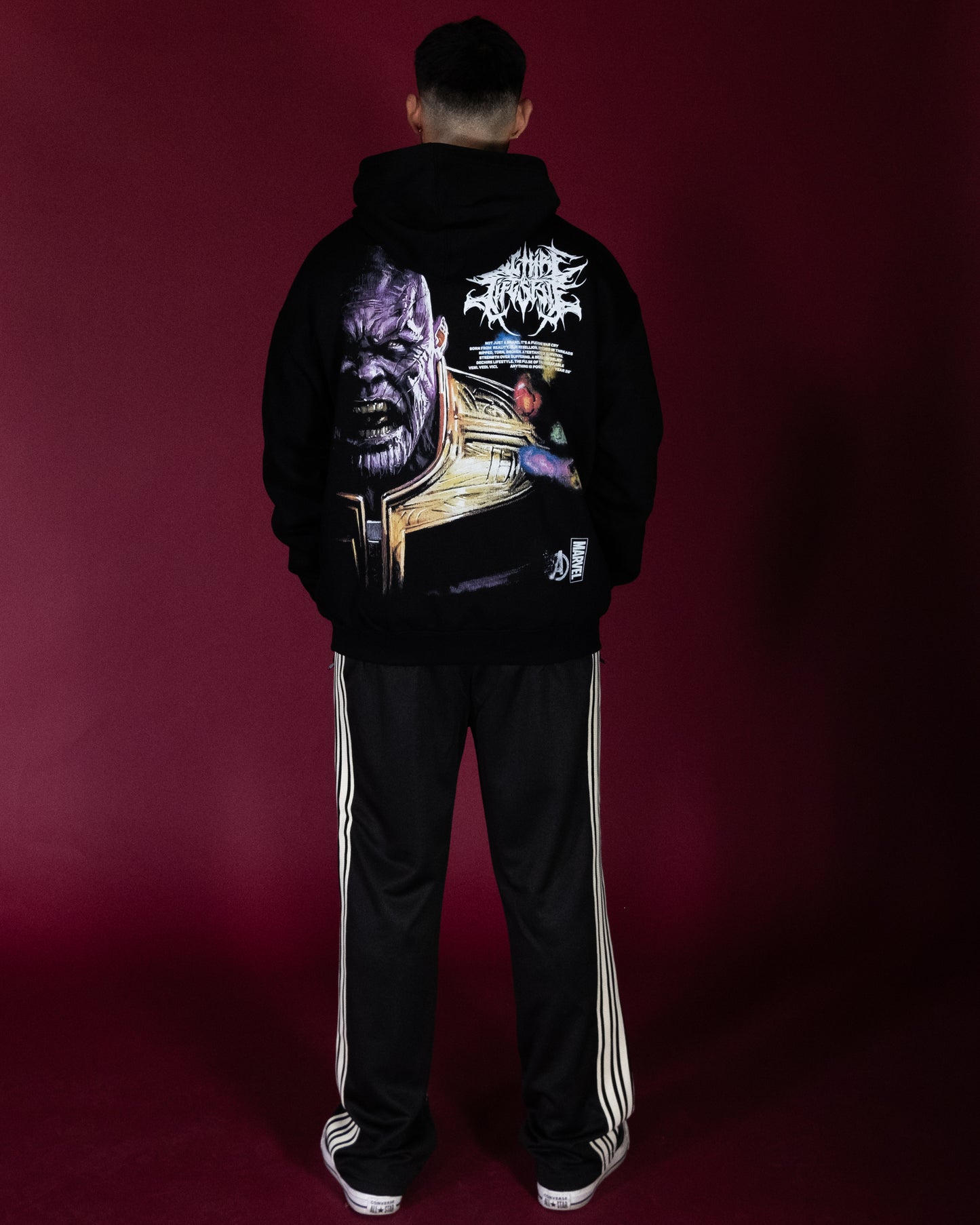 INEVITABLE 'LIMITED' DL:MADE 4060 TERRY HOODIE IN BLACK