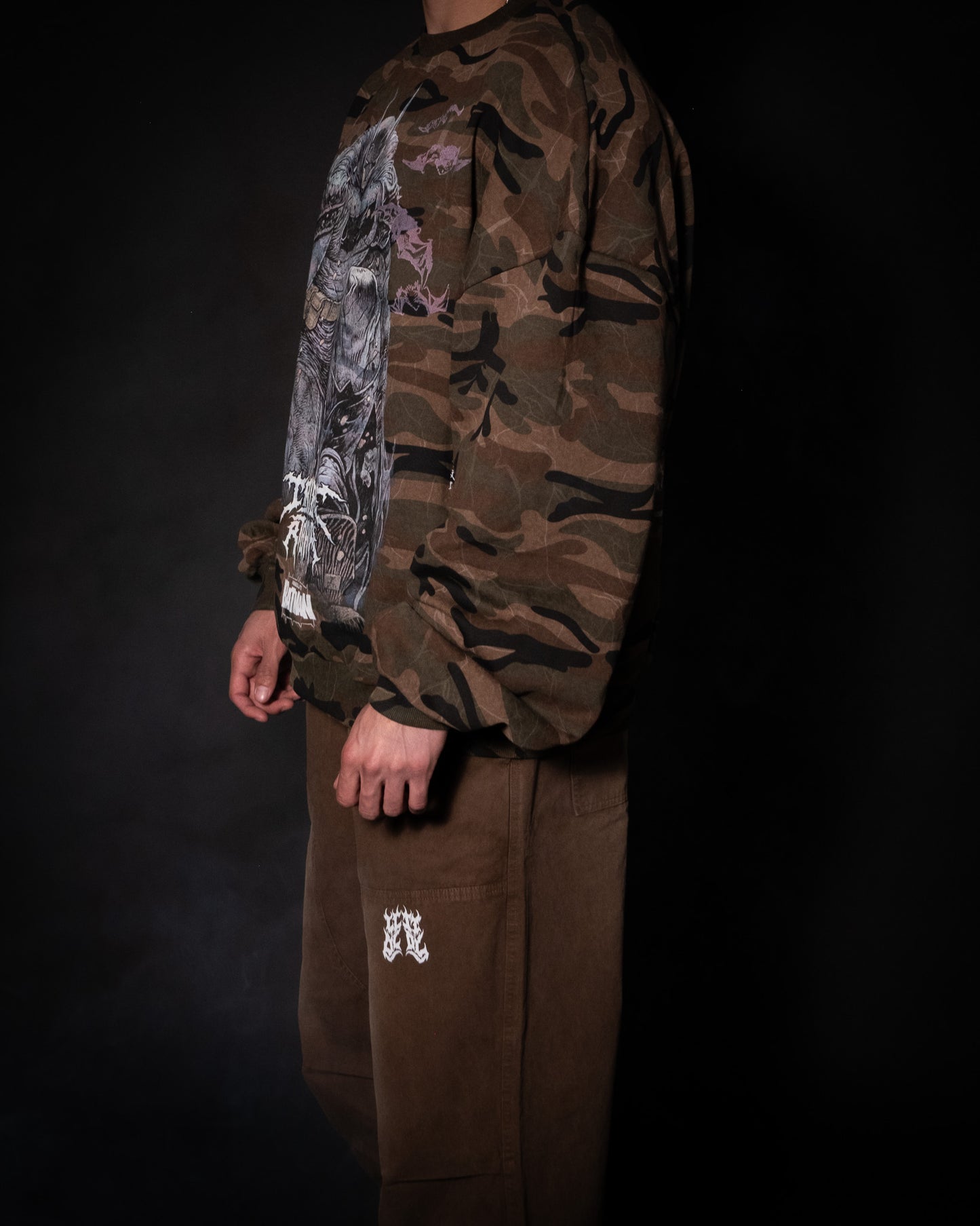 ABSOLUTE BATMAN '1 OF 50' HVYWT OVERSIZED CAMO CREWNECK