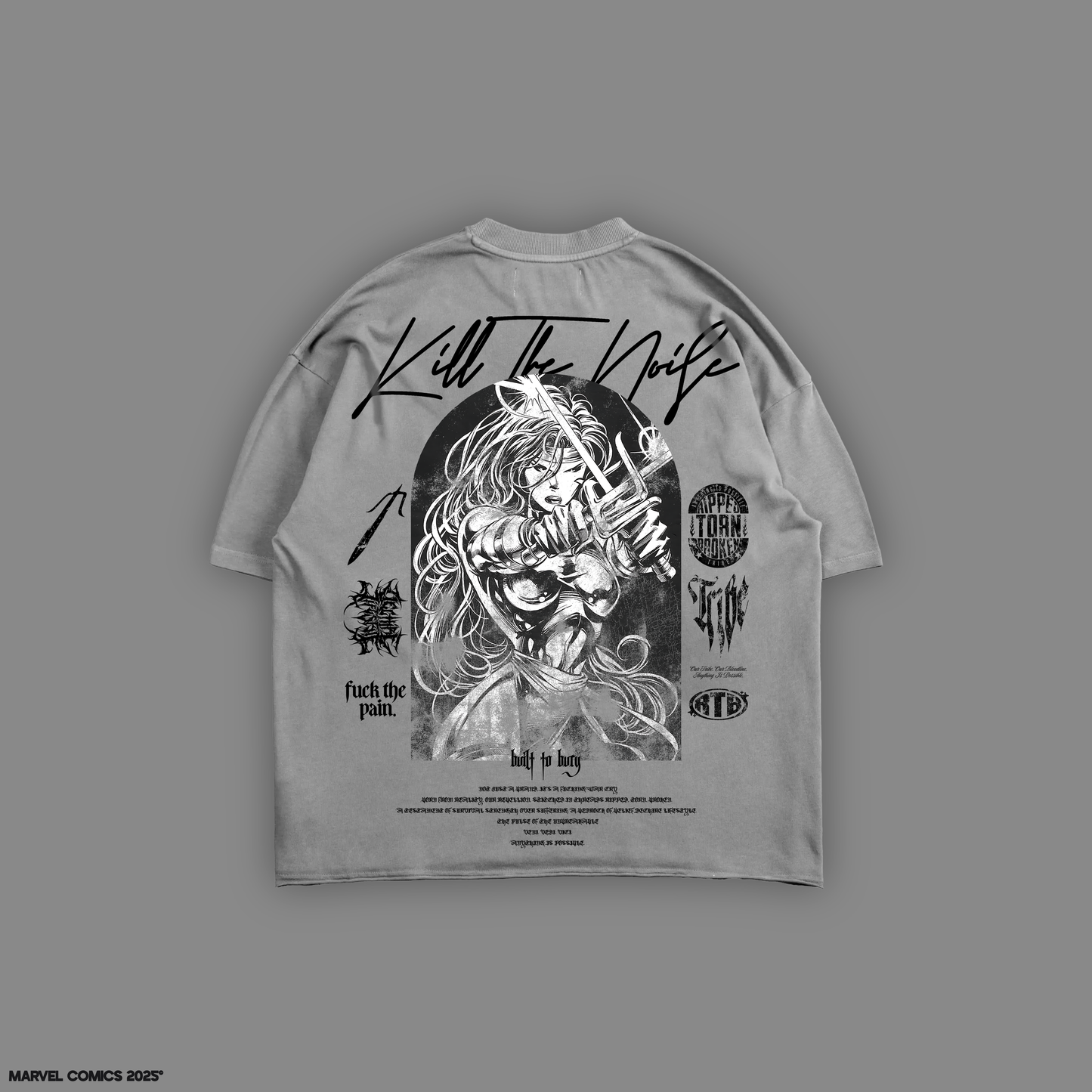 ELEKTRA 'LIMITED' 9.5oz RAW HEM TEE IN CLOUD GRAY