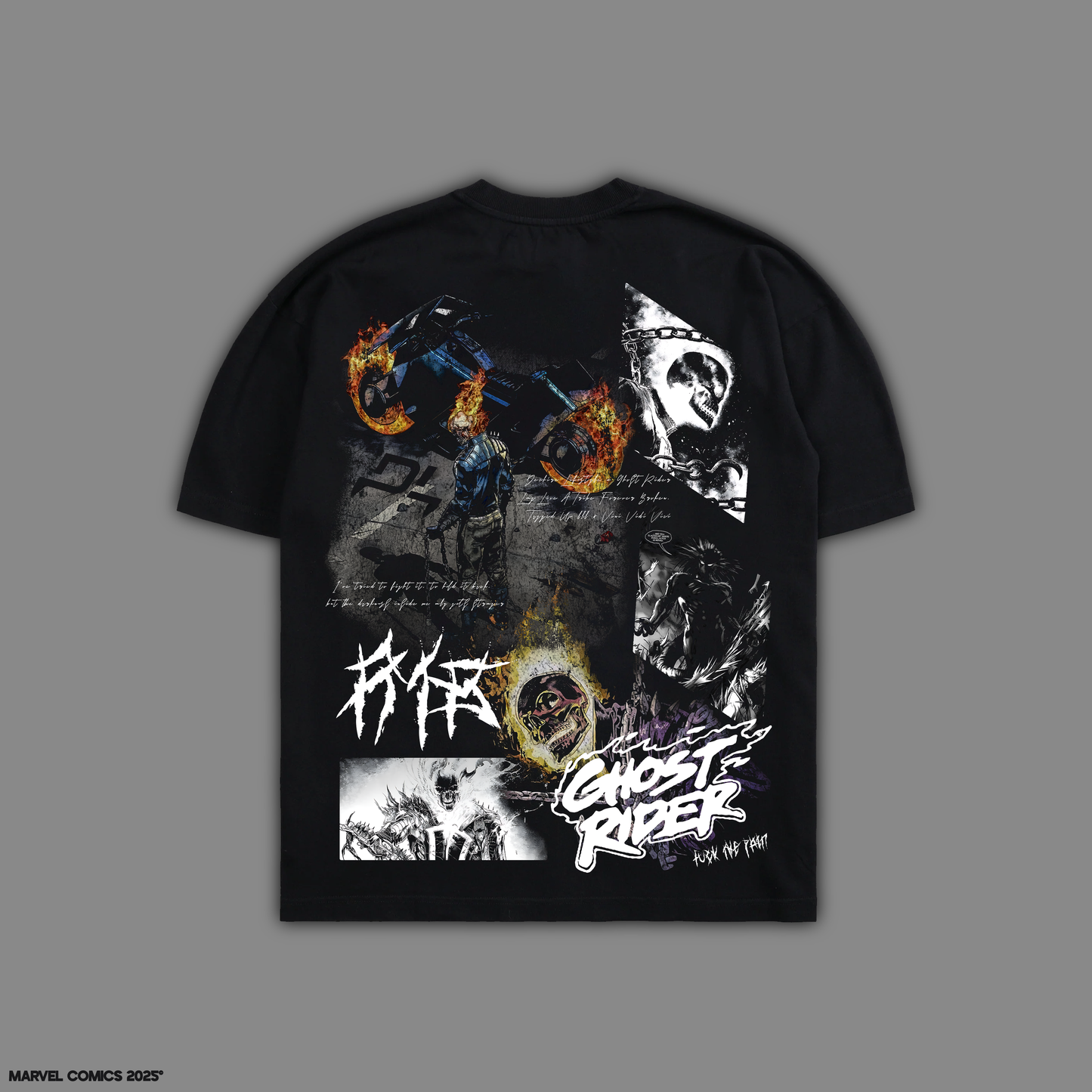 SPIRIT OF VENGEANCE 'LIMITED' 10oz OVERSIZED TEE IN BLACK