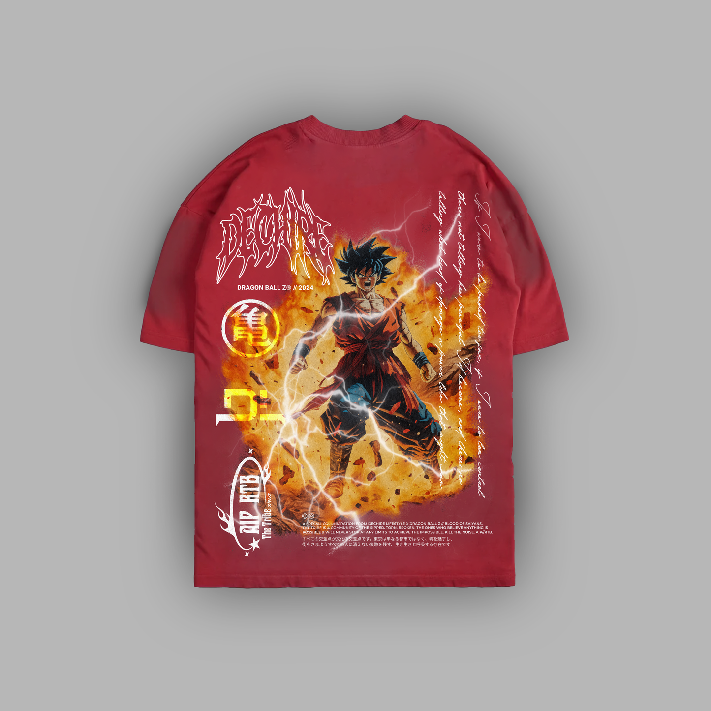 SON GOKU 'SOA24' OVERSIZED TEE || BLOOD RED EDITION®