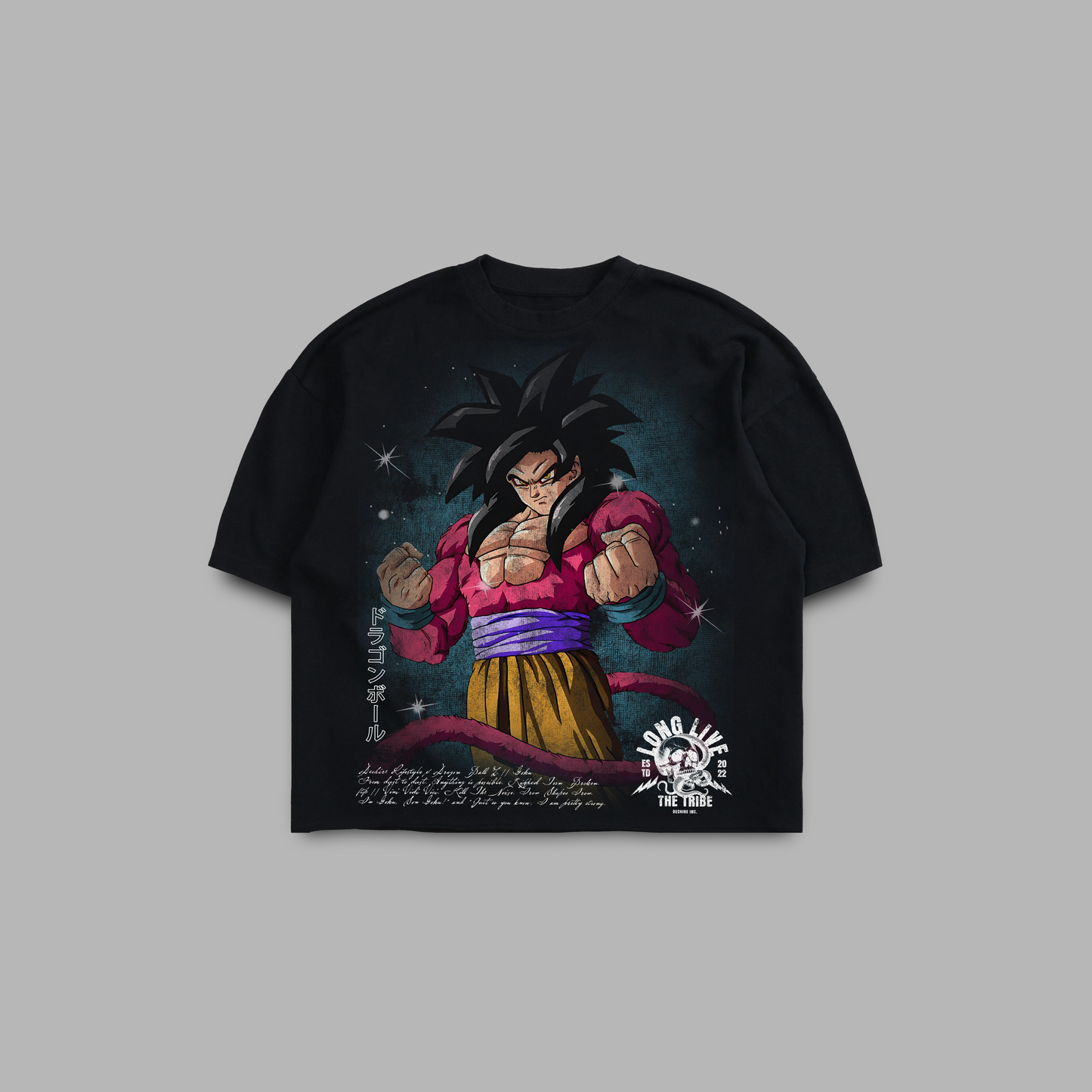 GOKU SS4 'LIMITED' OVERSIZED BOXY TEE IN BLACK