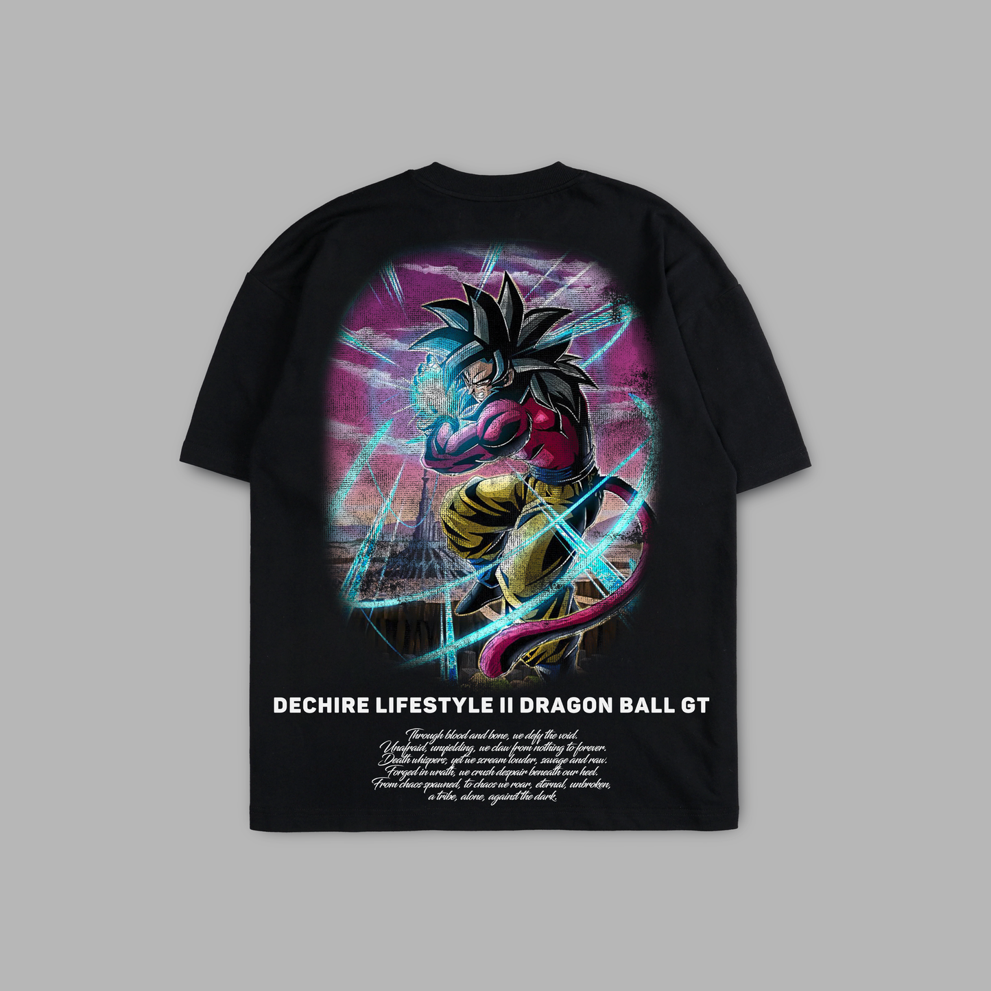 GOKU SS4 'LIMITED' 6oz OVERSIZED TEE IN BLACK