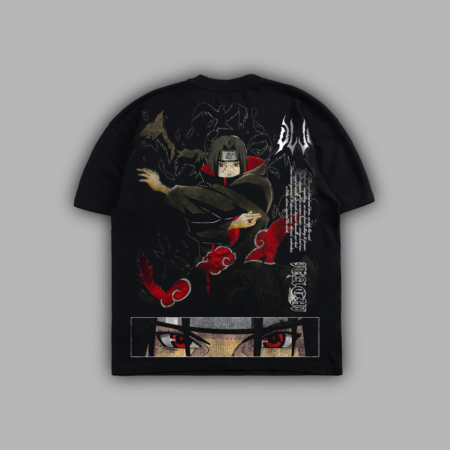 ITACHI UCHIHA 'LIMITED' OVERSIZED TEE IN BLACK