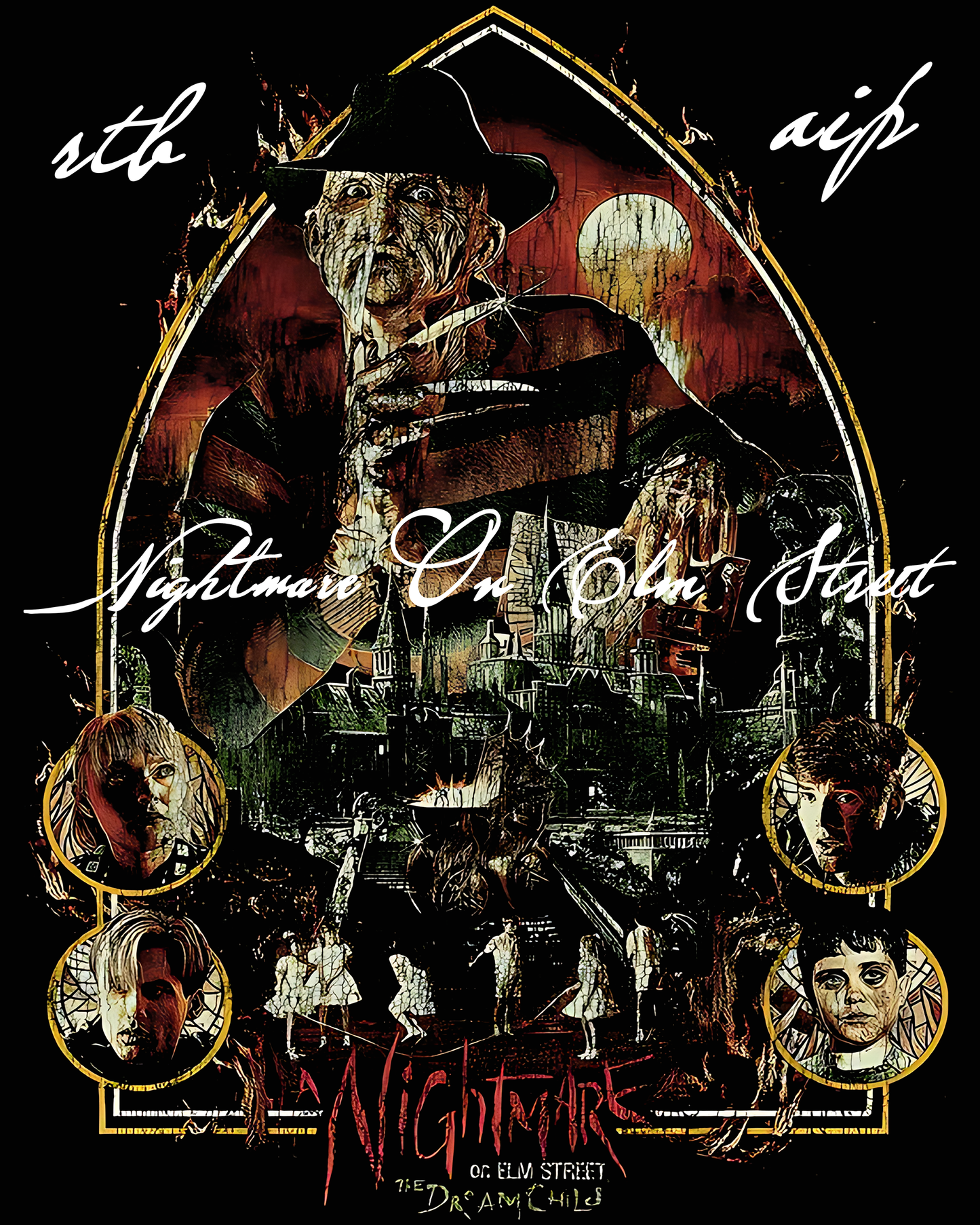 NIGHTMARE ON ELM ST. '1 OF 200' OVERSIZED TEE IN BLACK