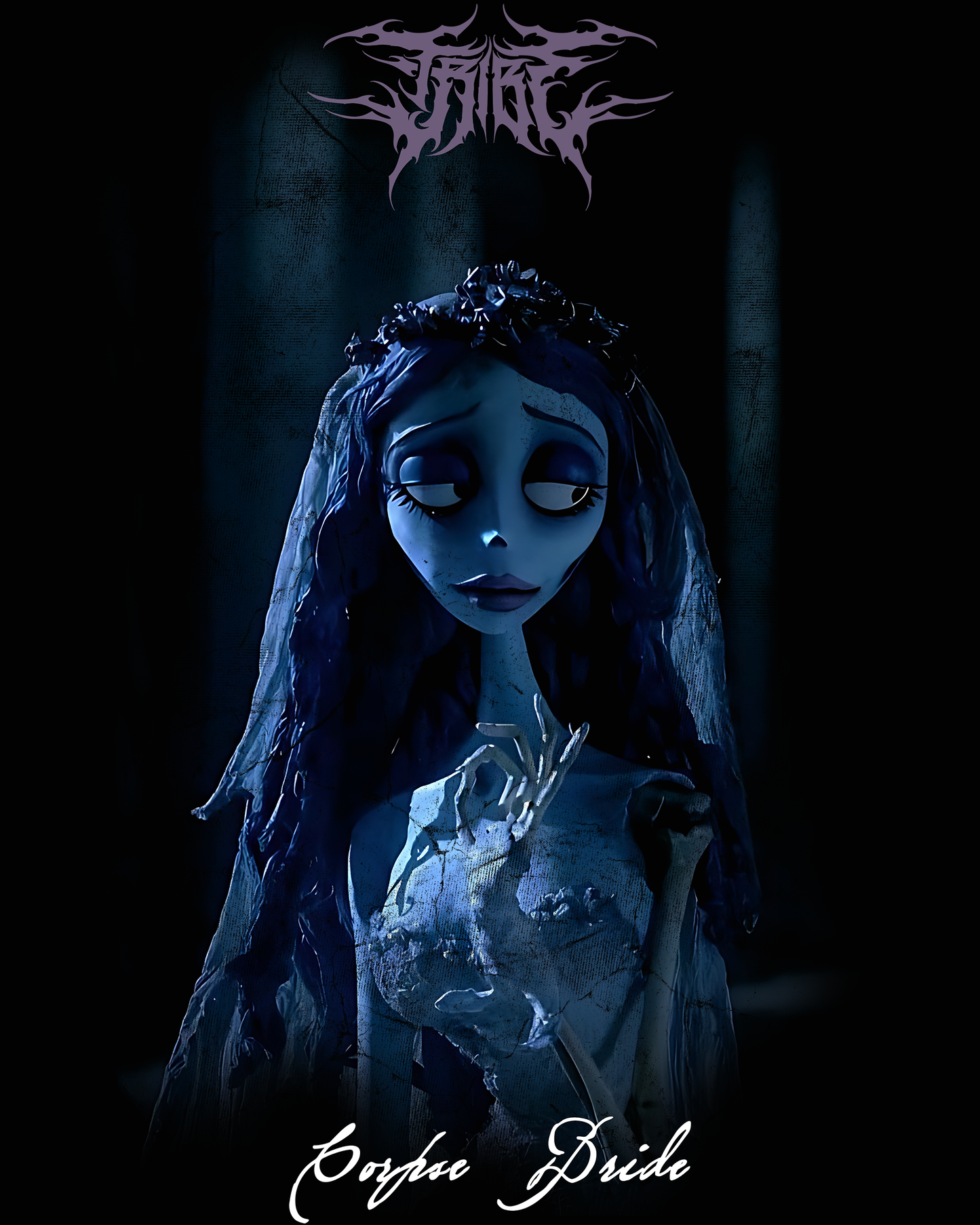 CORPSE BRIDE '1 OF 200' OVERSIZED TEE IN BLACK