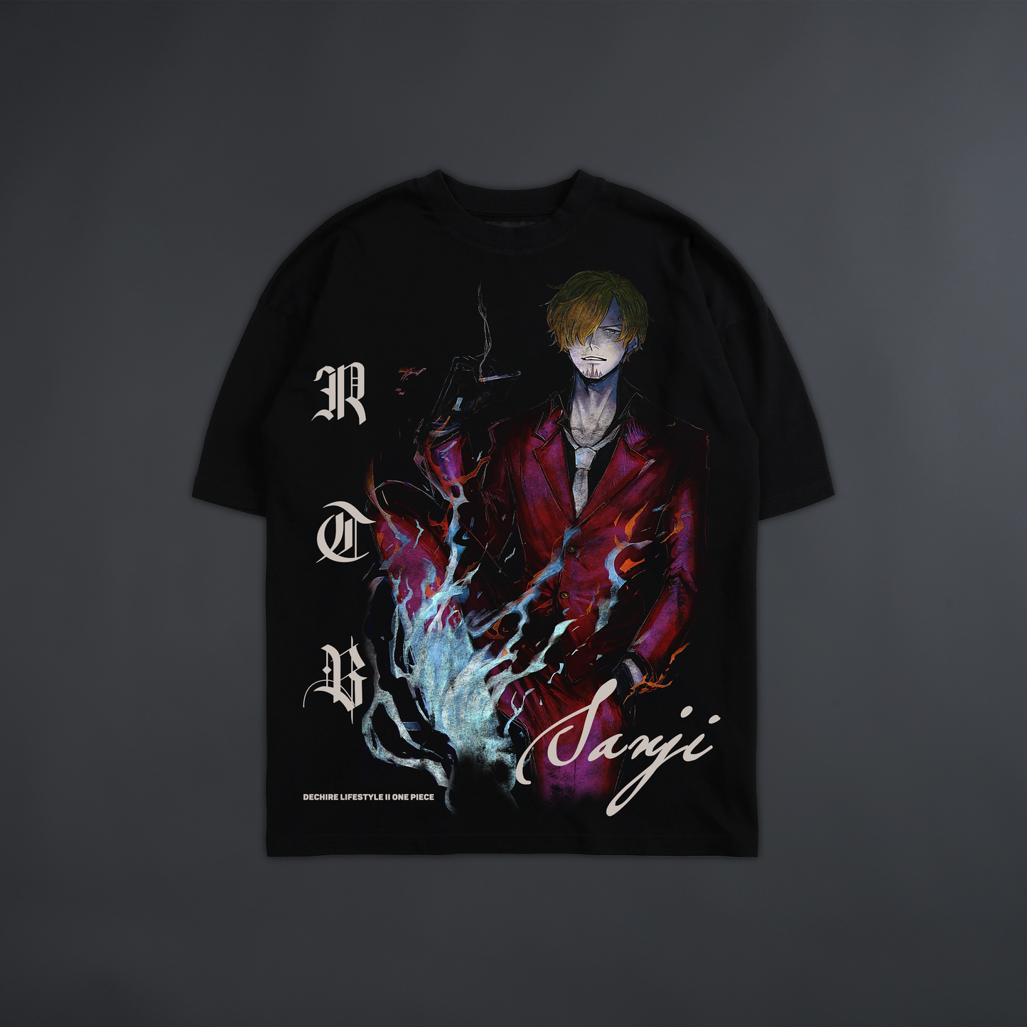 SANJI THE BLACK LEG 'LIMITED' OVERSIZED TEE IN BLACK