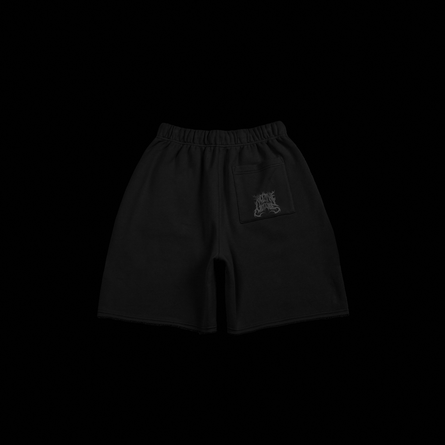 KTN 9' RAW EDGE GRUNGE SHORTS | BLACK