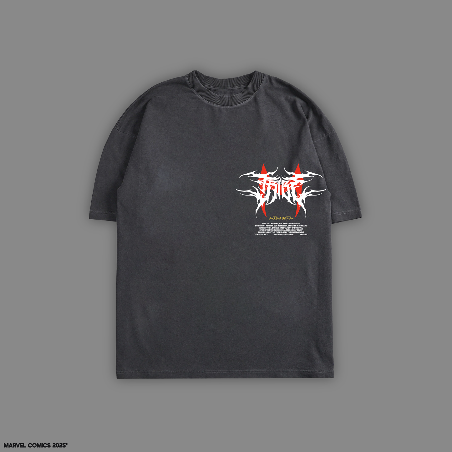 SCARLETT WITCH: WANDA VISION 'LIMITED' 8oz DROP SHOULDER TEE IN GRAPHITE