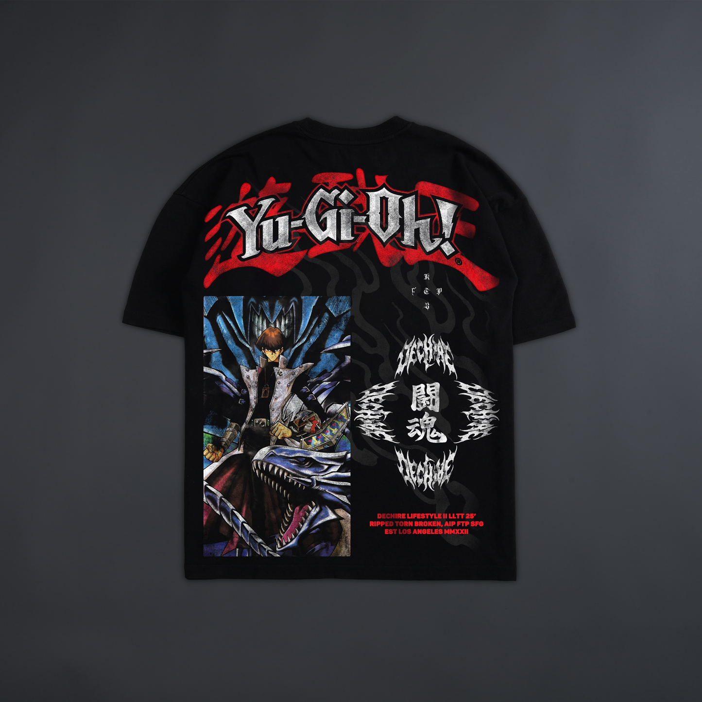 SETO KAIBA & OBELISK 'LIMITED' OVERSIZED TEE IN BLACK