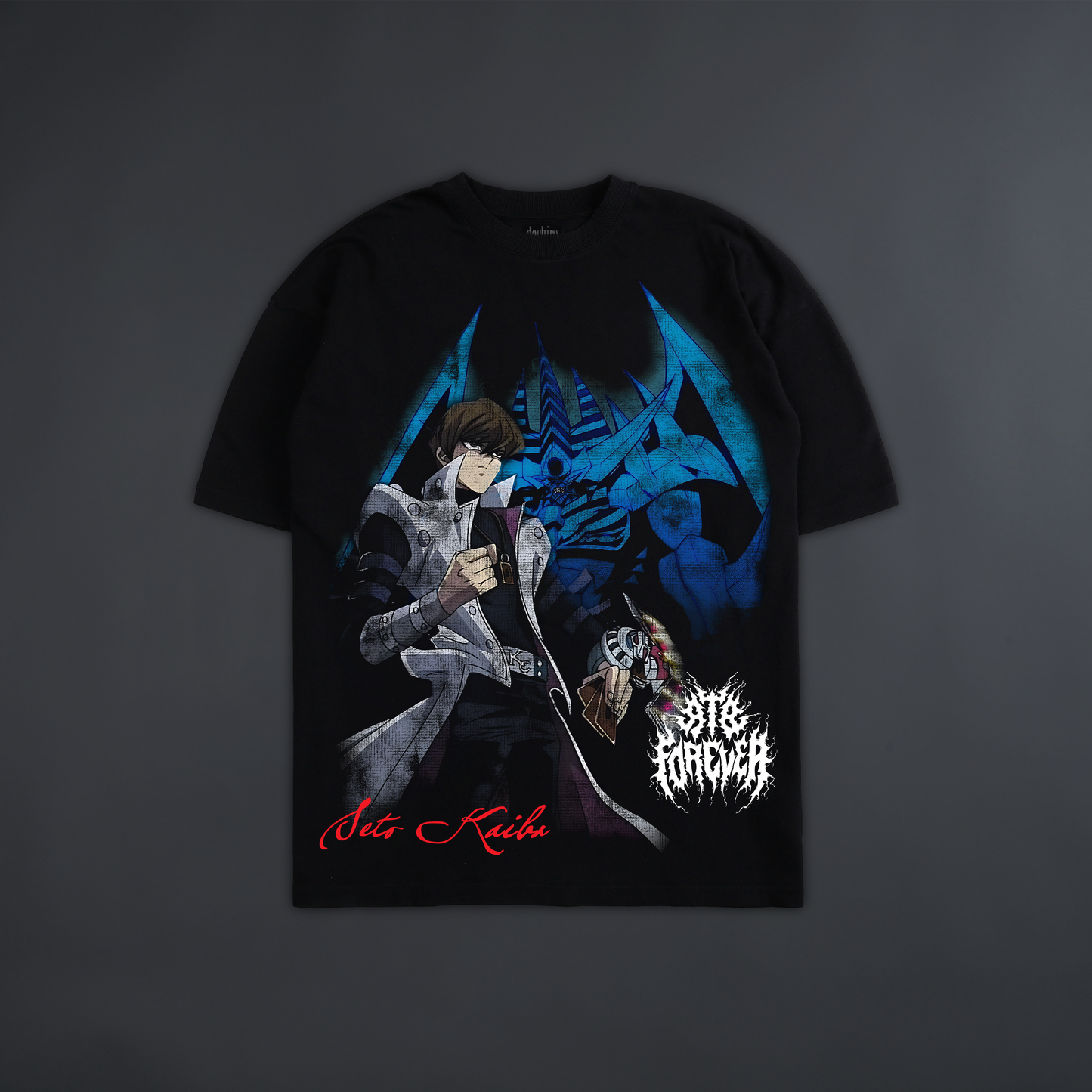 SETO KAIBA & OBELISK 'LIMITED' OVERSIZED TEE IN BLACK
