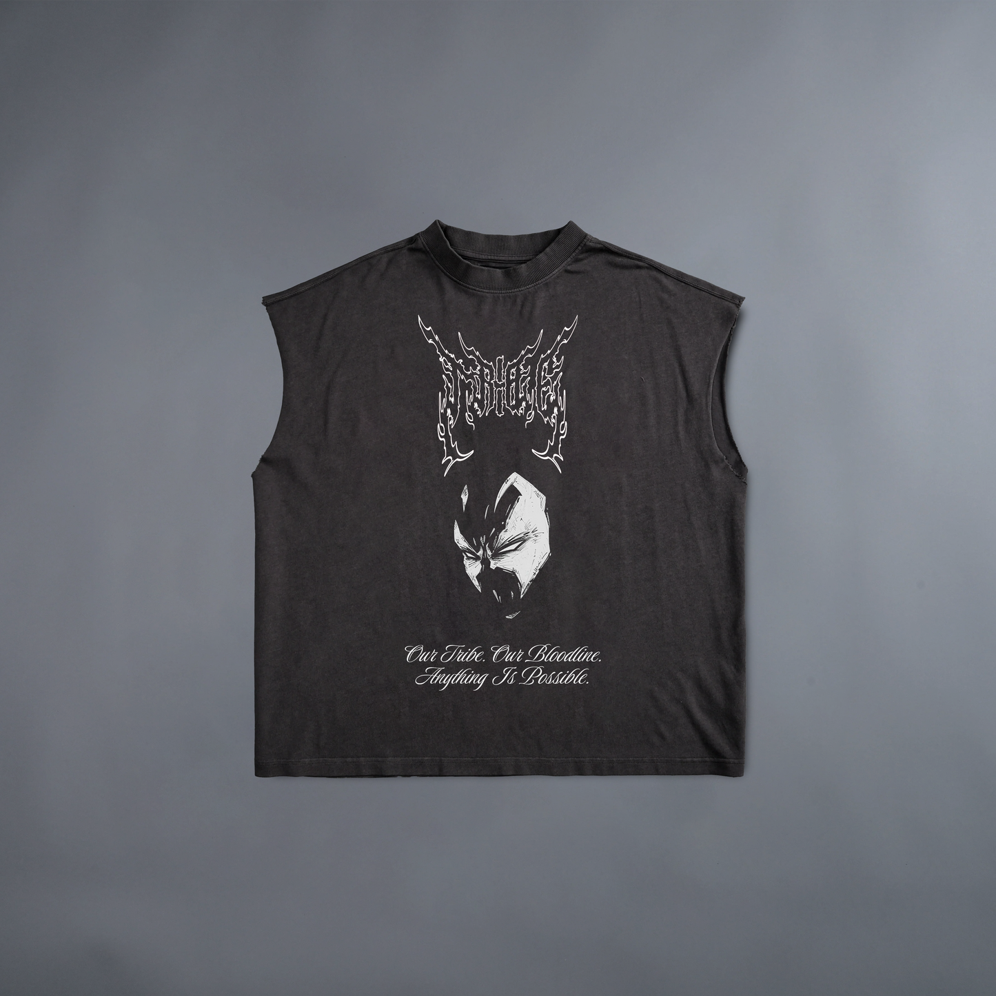 SPAWN 'LIMITED' 6.5oz SLEEVELESS TEE IN WASHED GREY