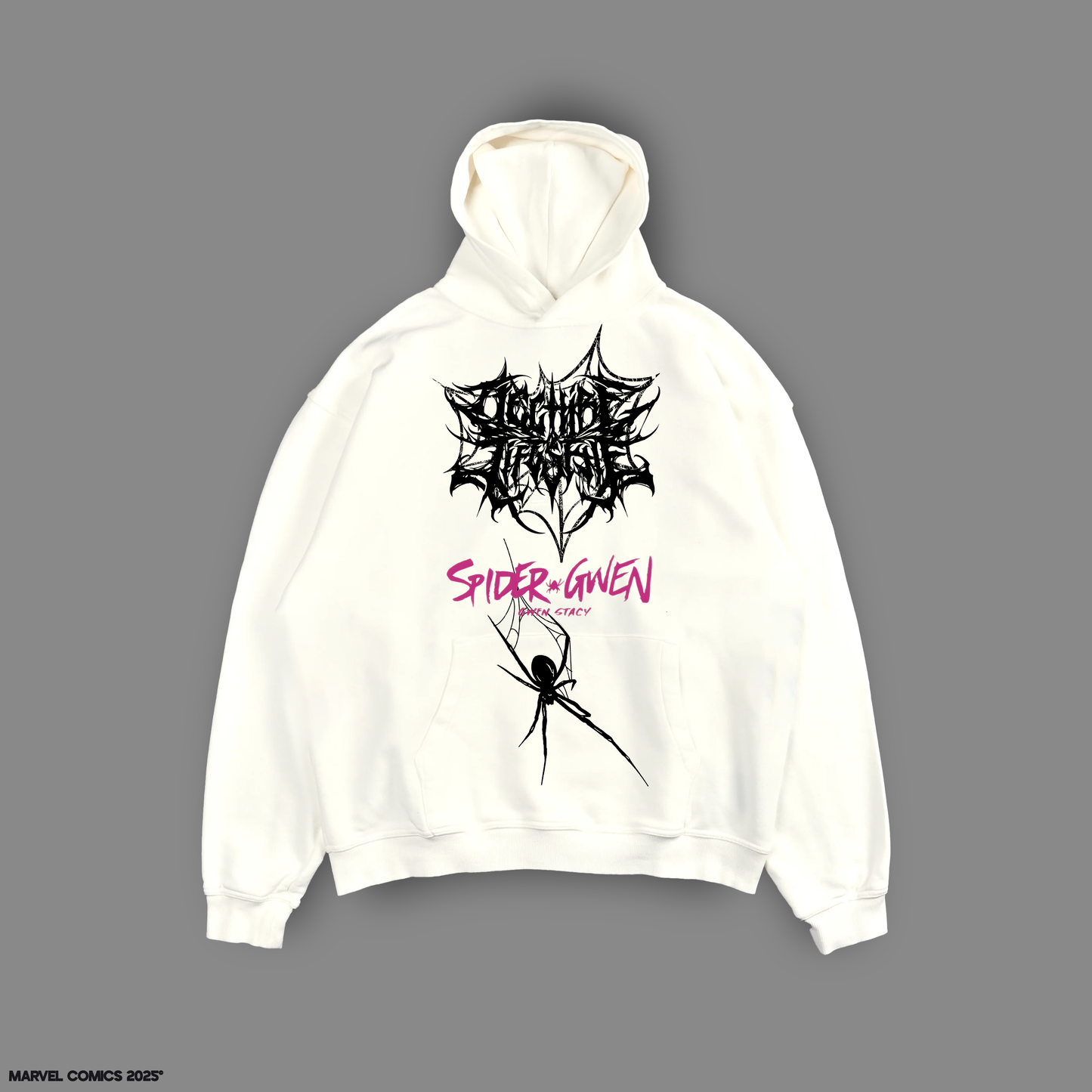 SPIDER-GWEN 'LIMITED' DL:MADE 4060 TERRY HOODIE IN CLOUD WHITE