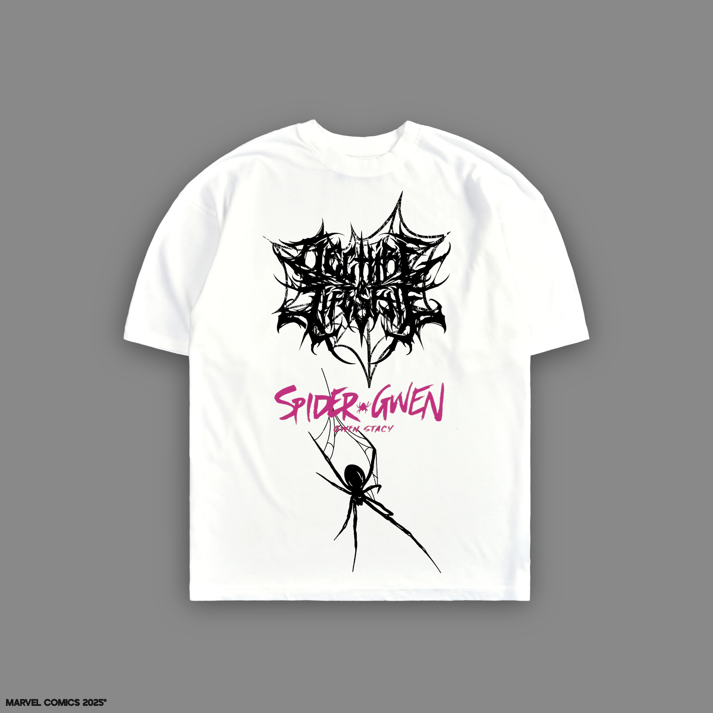 SPIDER-GWEN 'LIMITED' 8oz DROP SHOULDER TEE IN WHITE