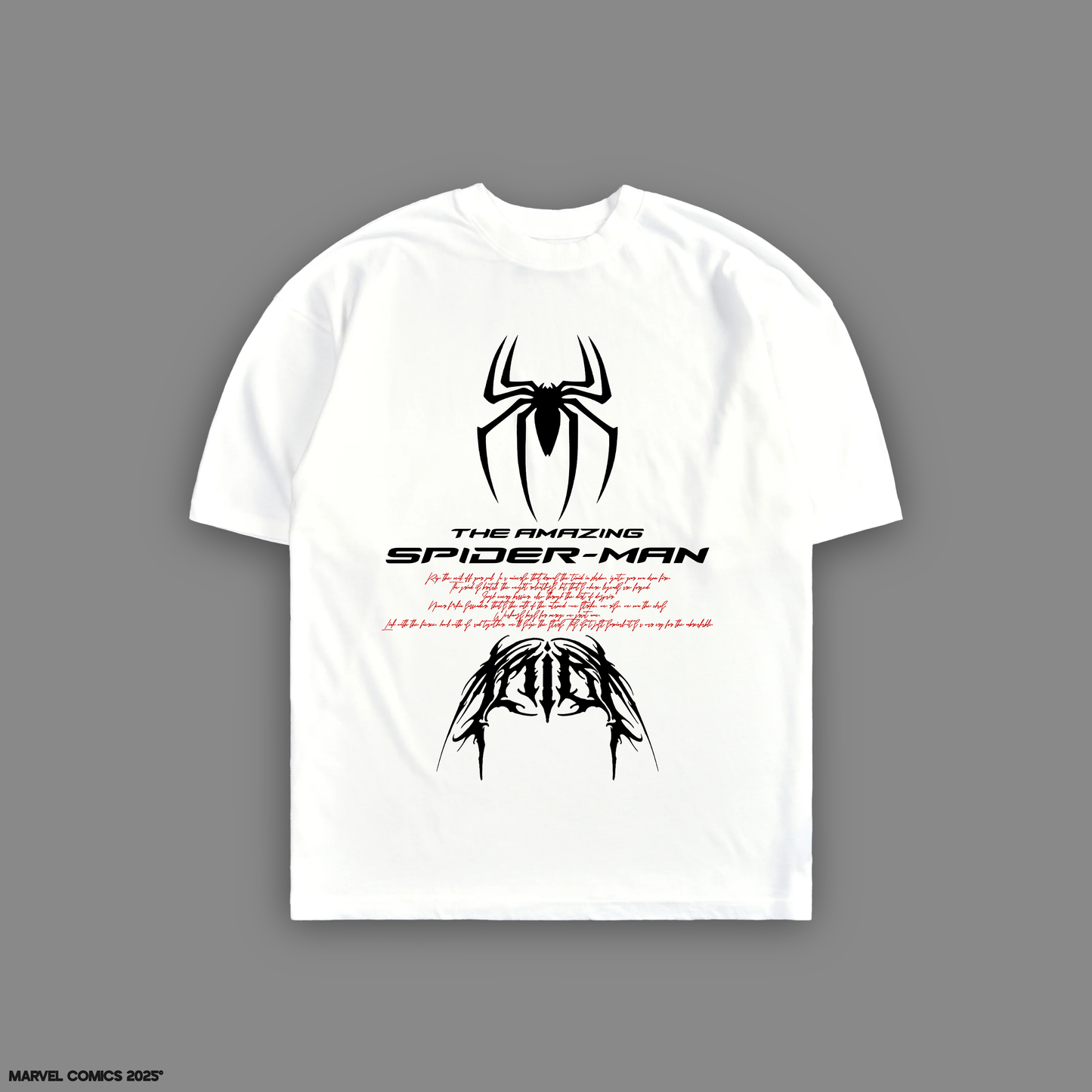 THE AMAZING SPIDER-MAN 'LIMITED' 10oz OVERSIZED TEE IN WHITE