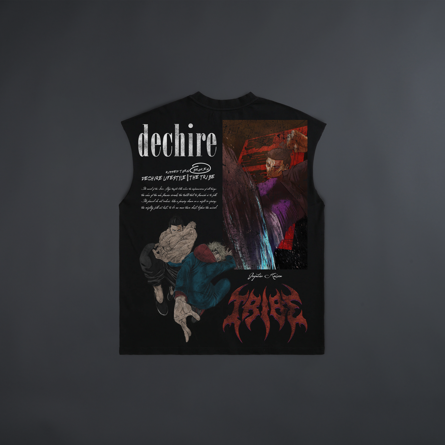 AOI TODO 'LIMITED' BOX CUT MUSCLE TEE IN BLACK